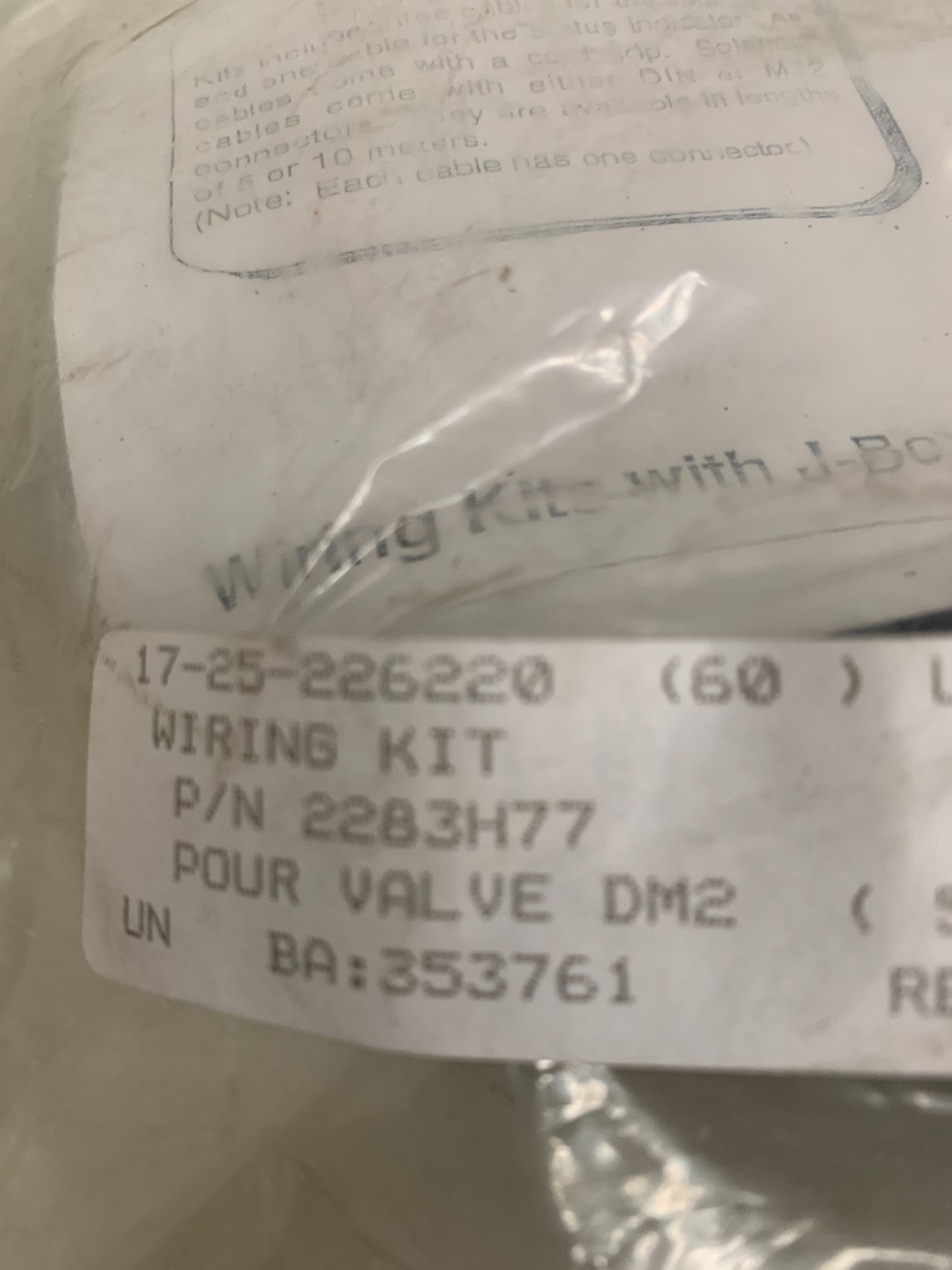 ROSS DM SERIES C AND E WIRING KITS 2283H77