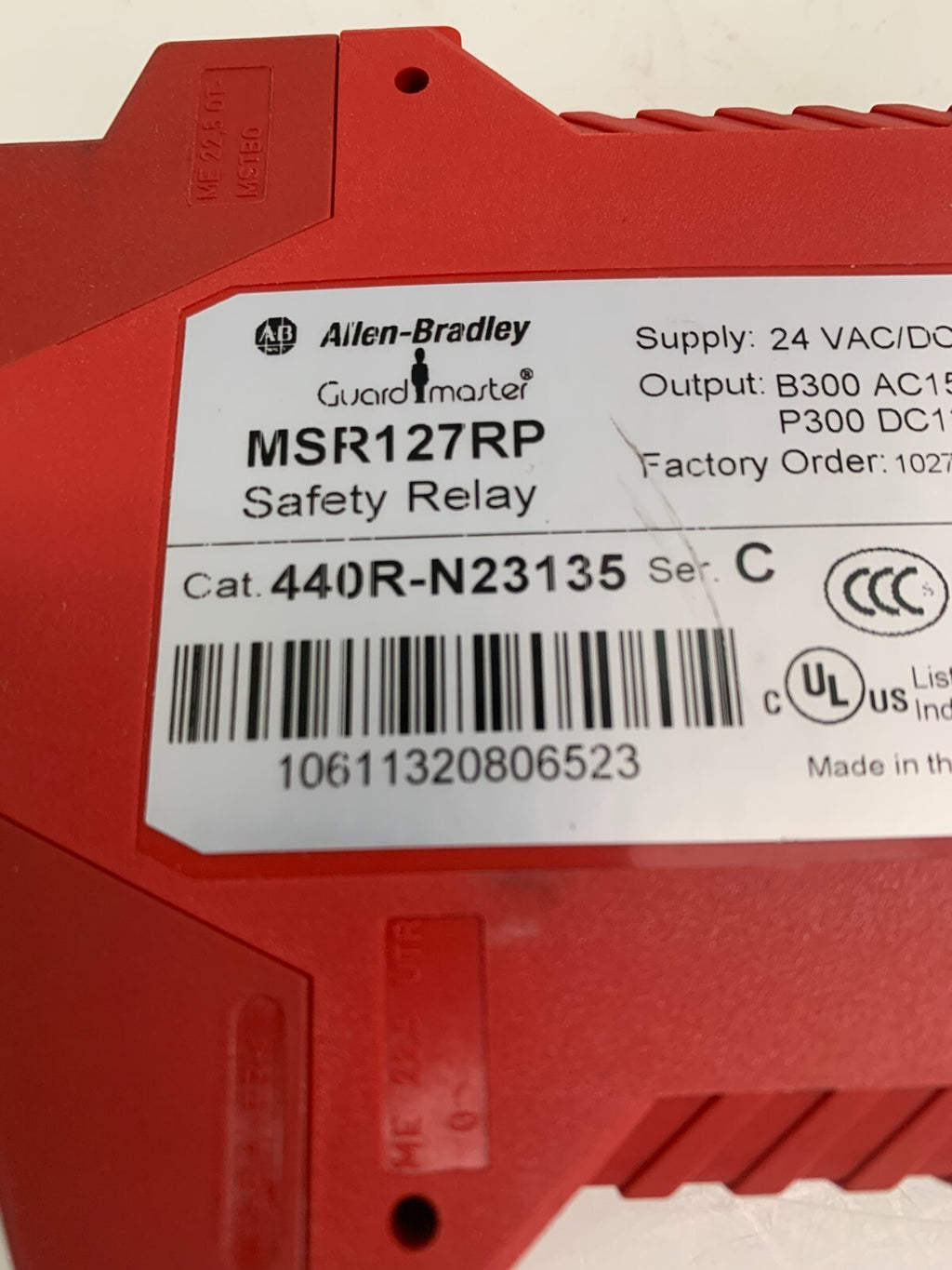 Allen Bradley MSR 127 RP 440R-N23135 Safety relay Ser C