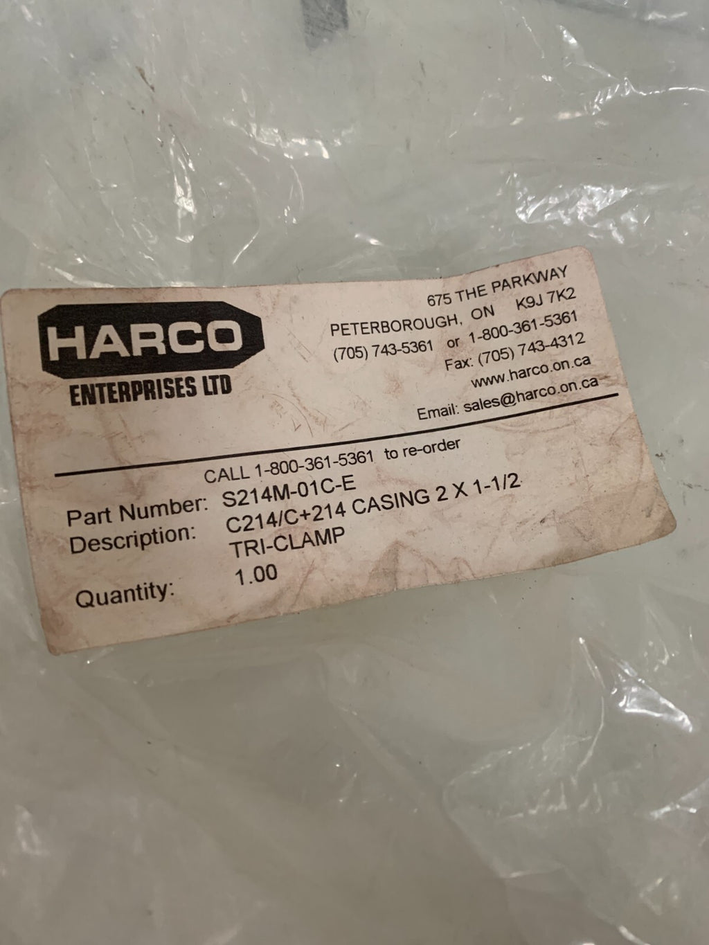 AMPCO HARCO C214/C+214 CASING TRI-CLAMP S214M-01C-E