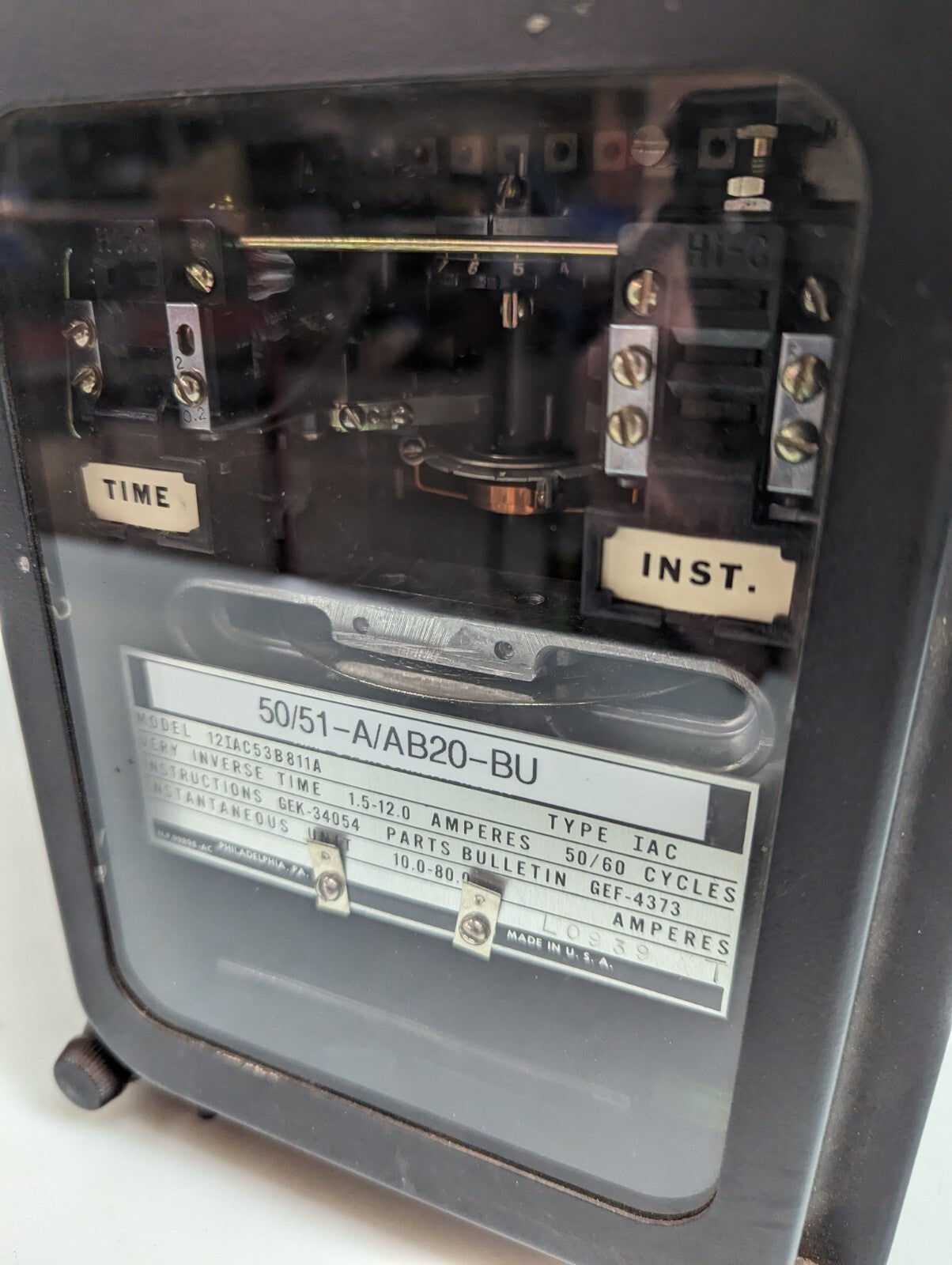 GE 12IAC53B811A Time Overcurrent Relay 1.5-12.0A2