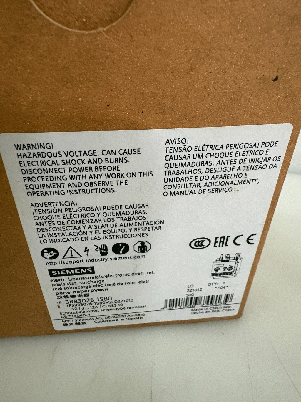 SIEMENS OVERLOAD RELAY 3RB3026-1SB02