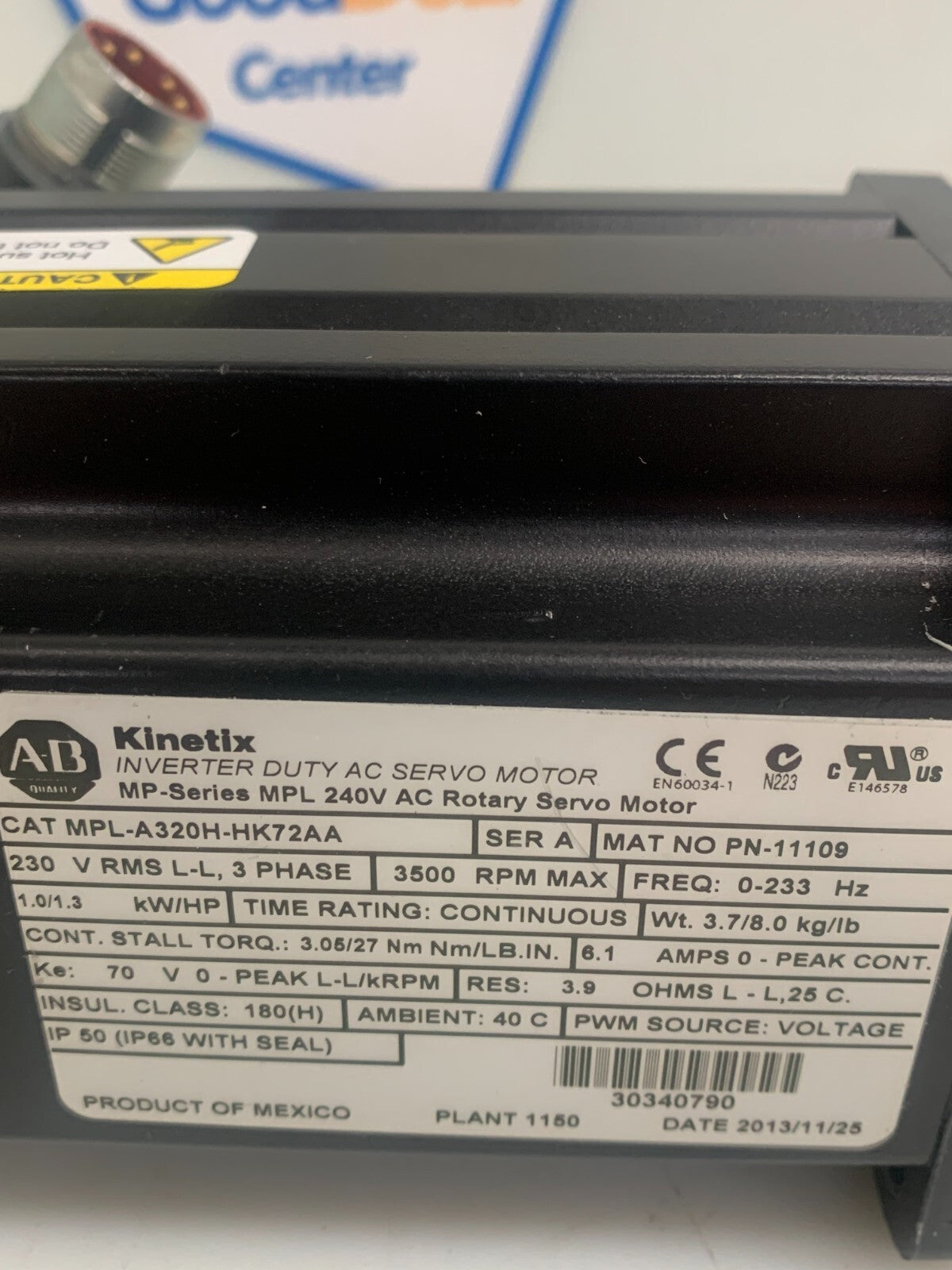 ALLEN-BRADLEY MPL-A32-H-HK72AA  Kinetix AC Servo Motor
