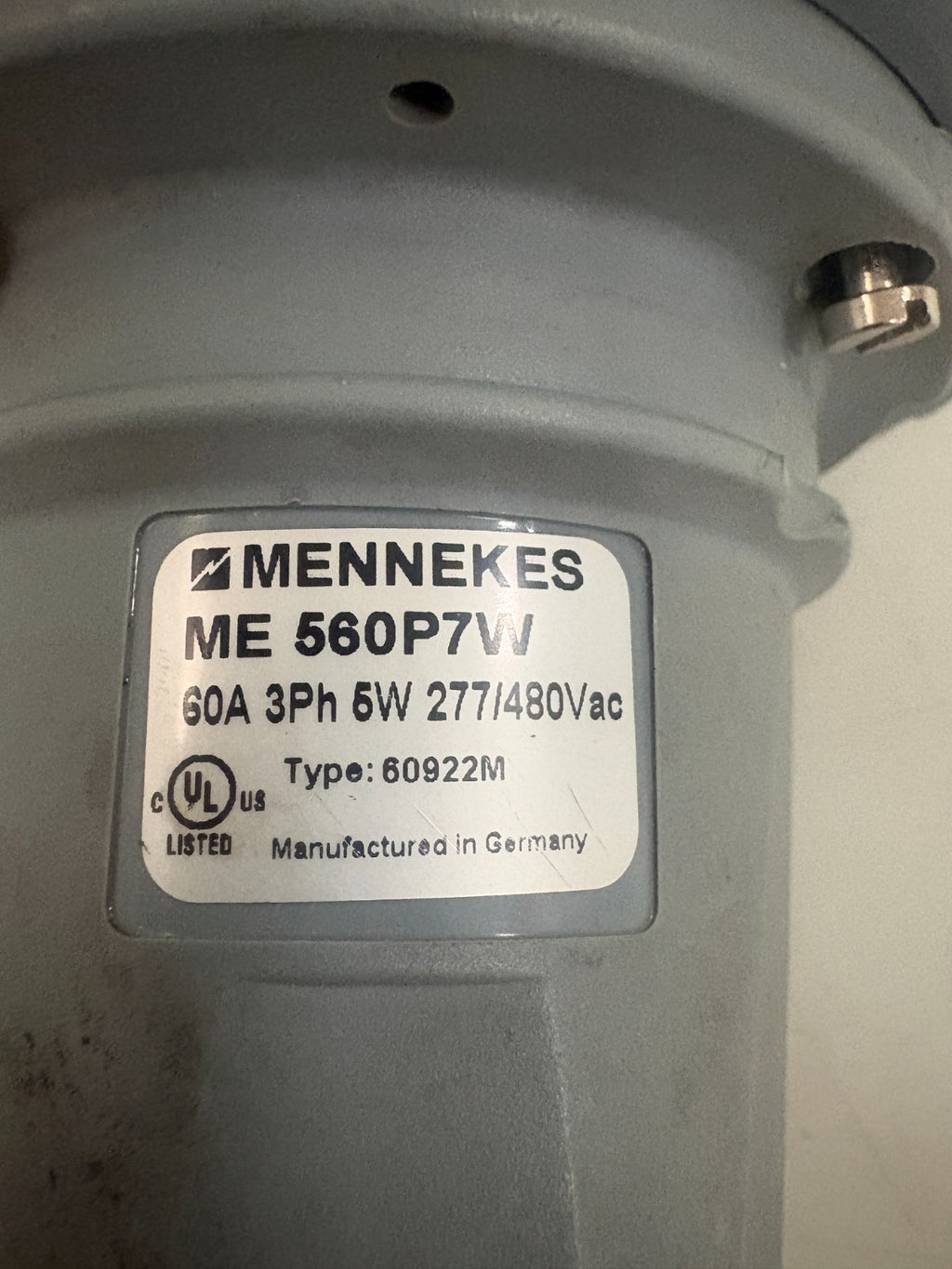 MENNEKES PIN & SLEEVE WATERTIGHT PLUG ME 560P7W3