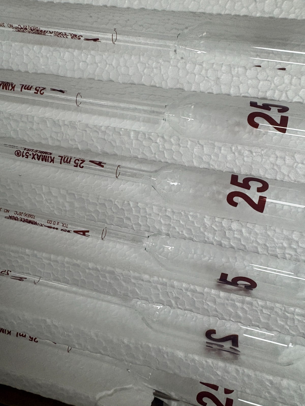 KIMBLE GLASS VOLUMETRIC COLOR CODED 25ML KIMAX-51 #9370040012 (37004-25)