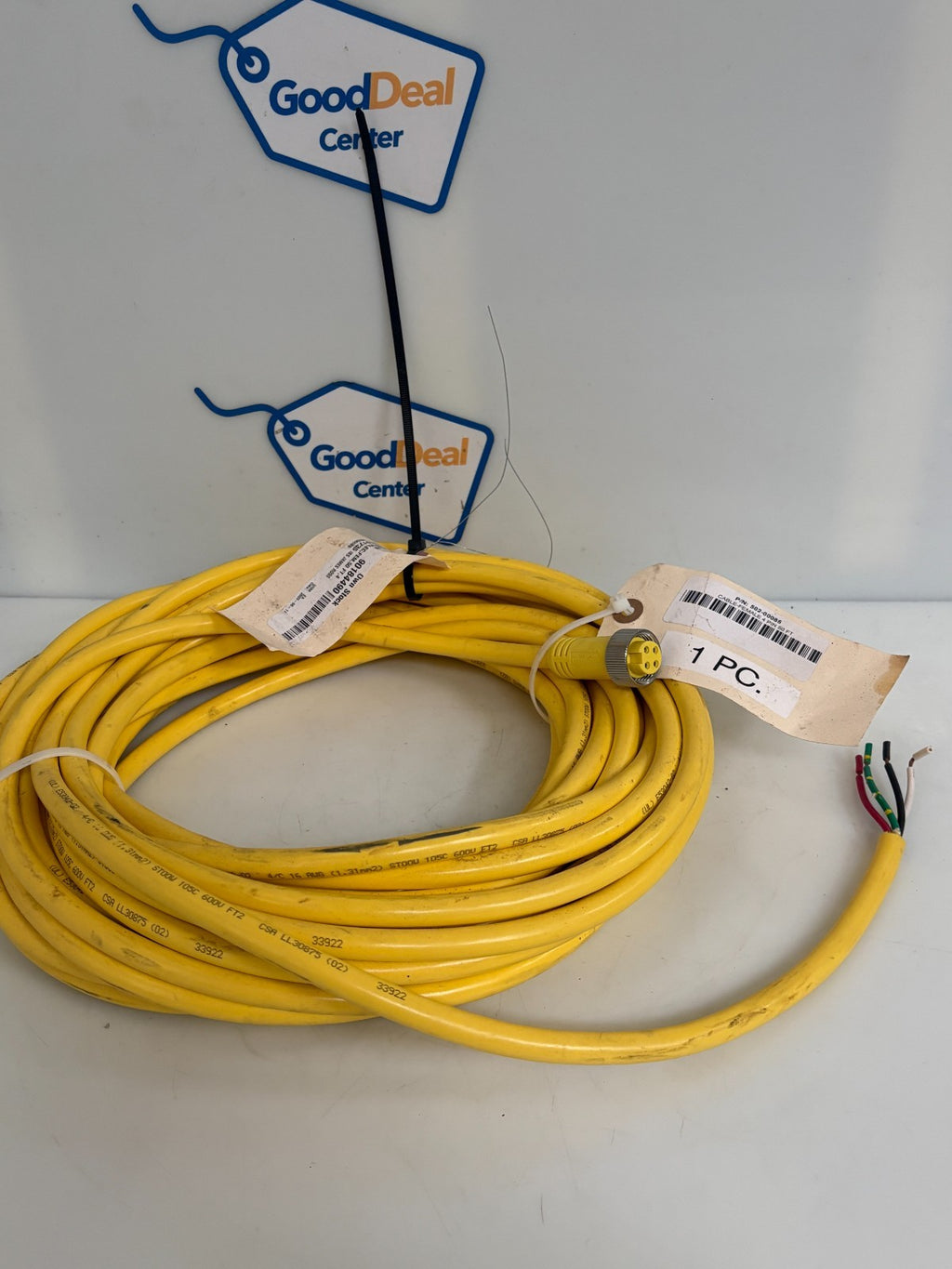 CONNECTOR 50' 4 PIN CABLE 16 AWG STOOW 105C 600V FT20