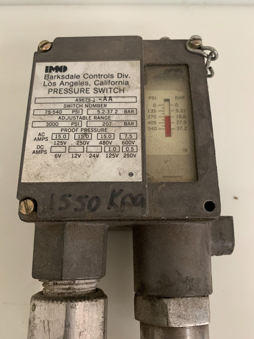IMO BARKSDALE PRESSURE SWITCH A9675-1-AA