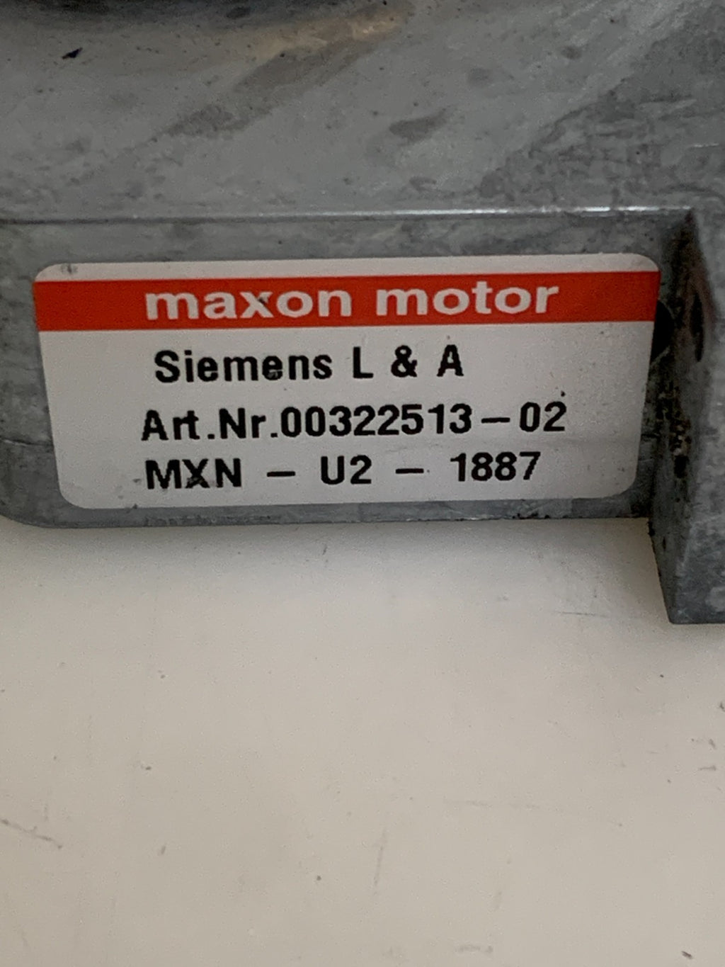 SIEMENS L & A MAXON MOTOR 137488 GEAR BOX 00322513-02