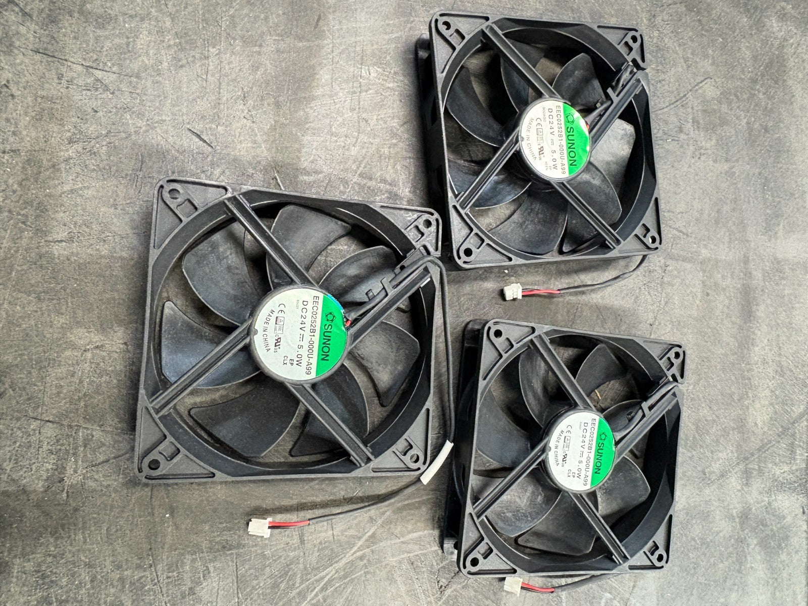 LOT OF 3 SUNON AXIAL FAN DC24V EEC0252B1-000U-A990