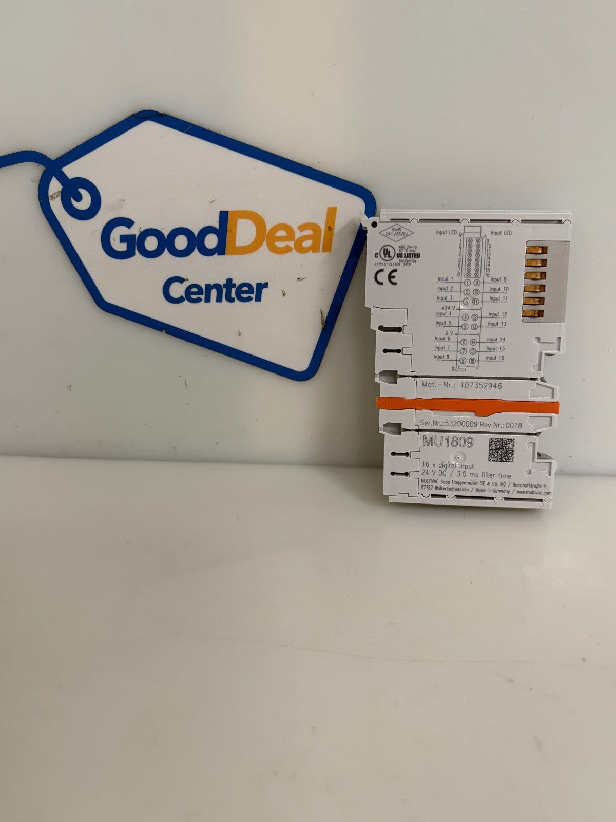 MULTIVAC ETHERCAT 16X DIGITAL INPUT MU1809 EL18090