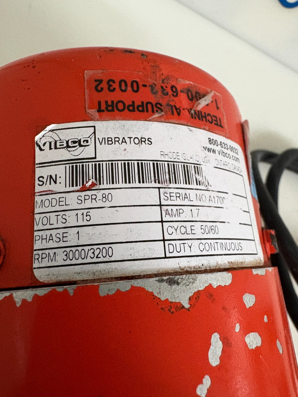 VIBCO VIBRATION MOTOR #SPR-80