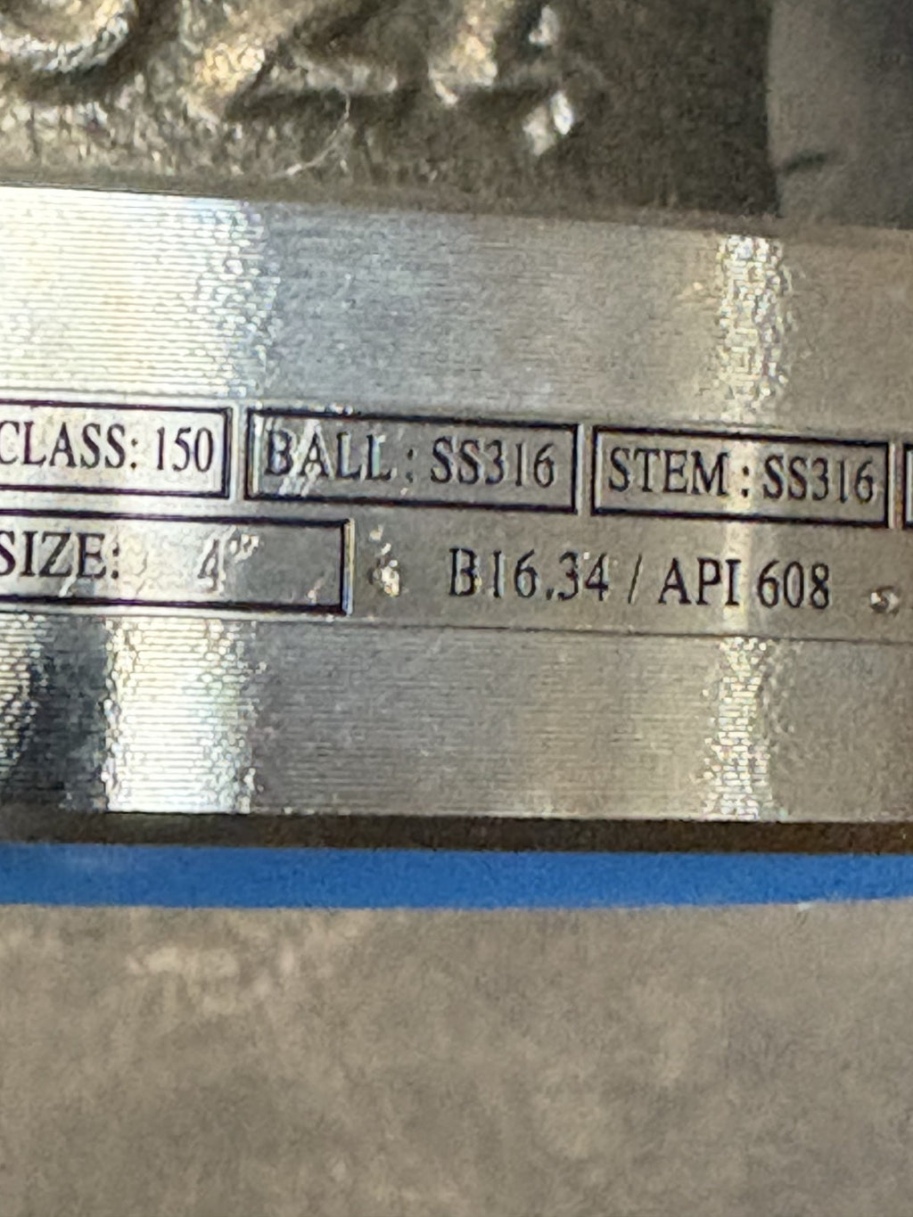 QUADRANT VALVE S.STEEL 4" MANUAL E 1024 NACE F1RSSRGLH1F400 4-150 CF8M3