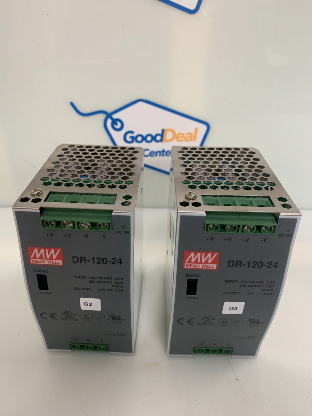 Lot of 2 MW Mean Well Power Supply DR-120-24