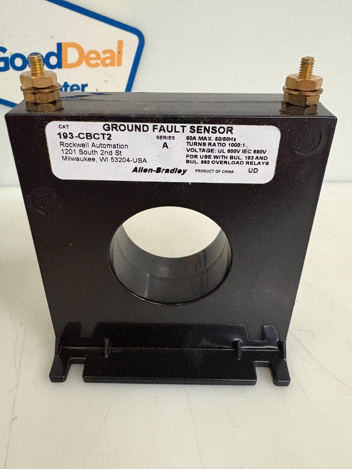 ALLEN BRADLEY GROUND FAULT SENSOR 193-CBCT2 1