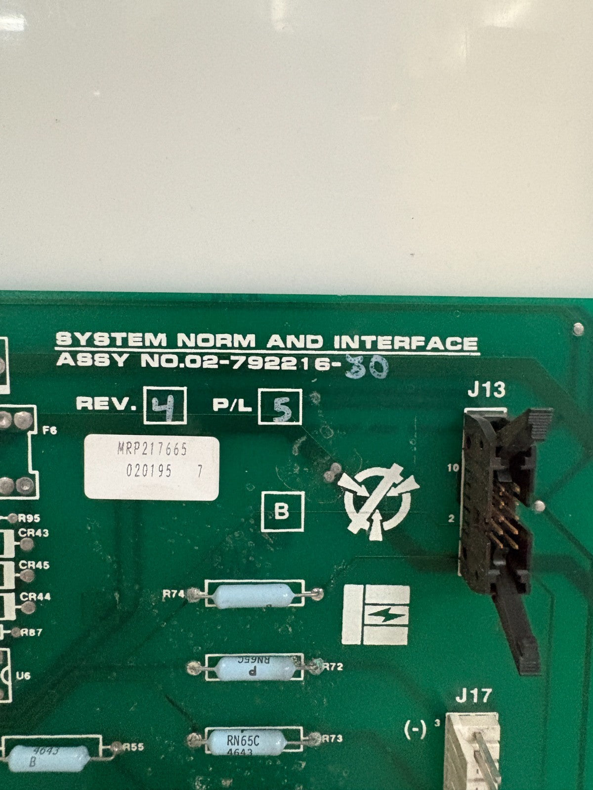 LIEBERT/EMERSON SYSTEM NORM AND INTERFACE ASSY 02-792216-262