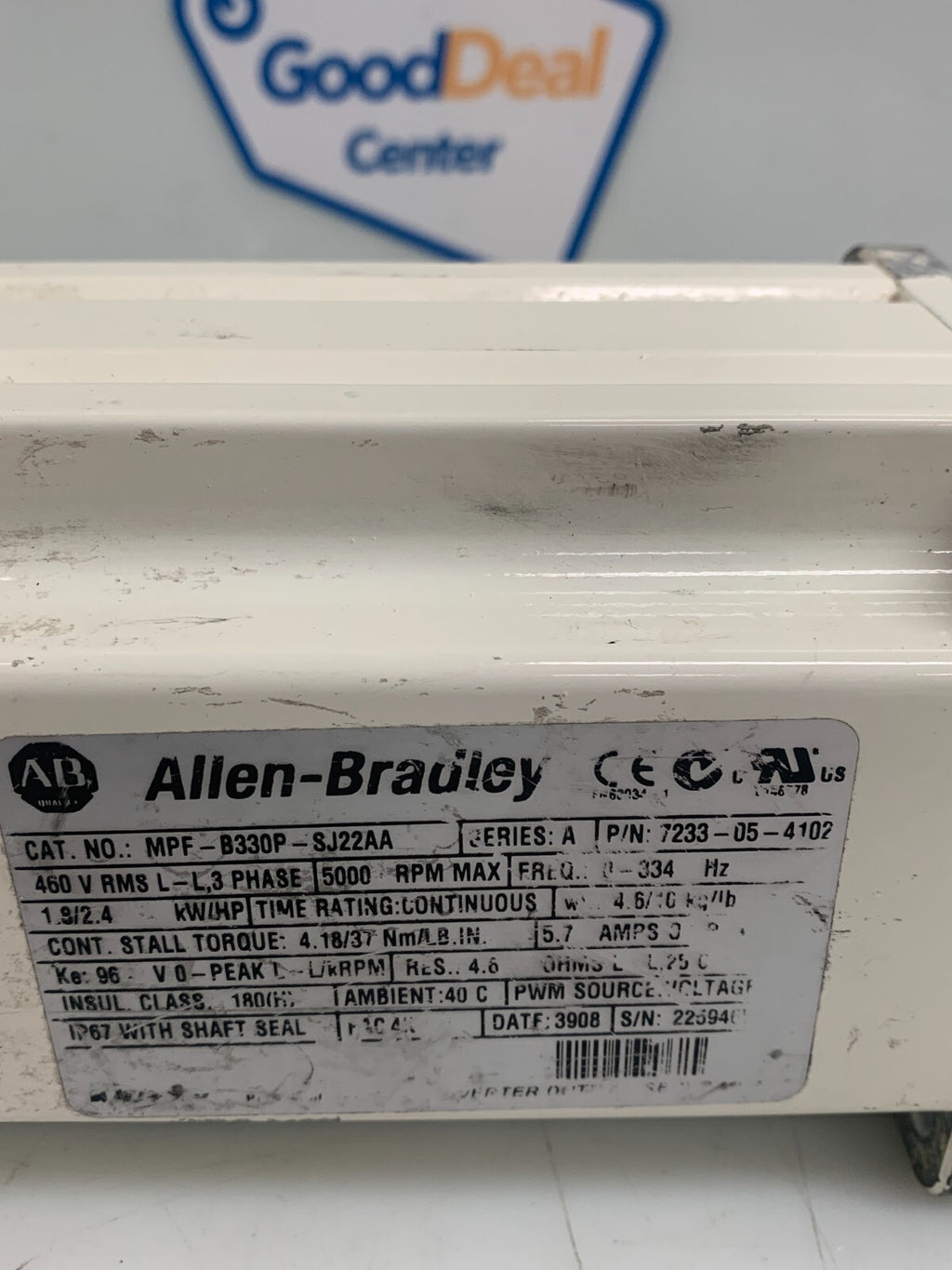 ALLEN-BRADLEY MPF-B330P-SJ22ZZ Brushless Servo Motor