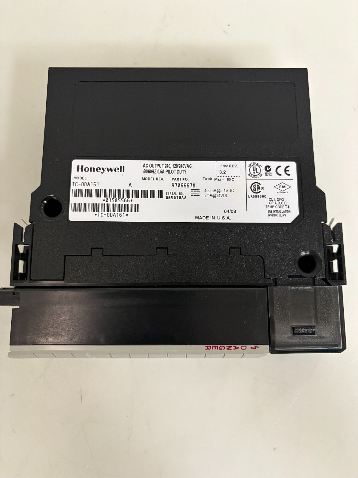 HONEYWELL AC OUTPUT PILOT DUTY MODULE TC-0DA161 A 97066678