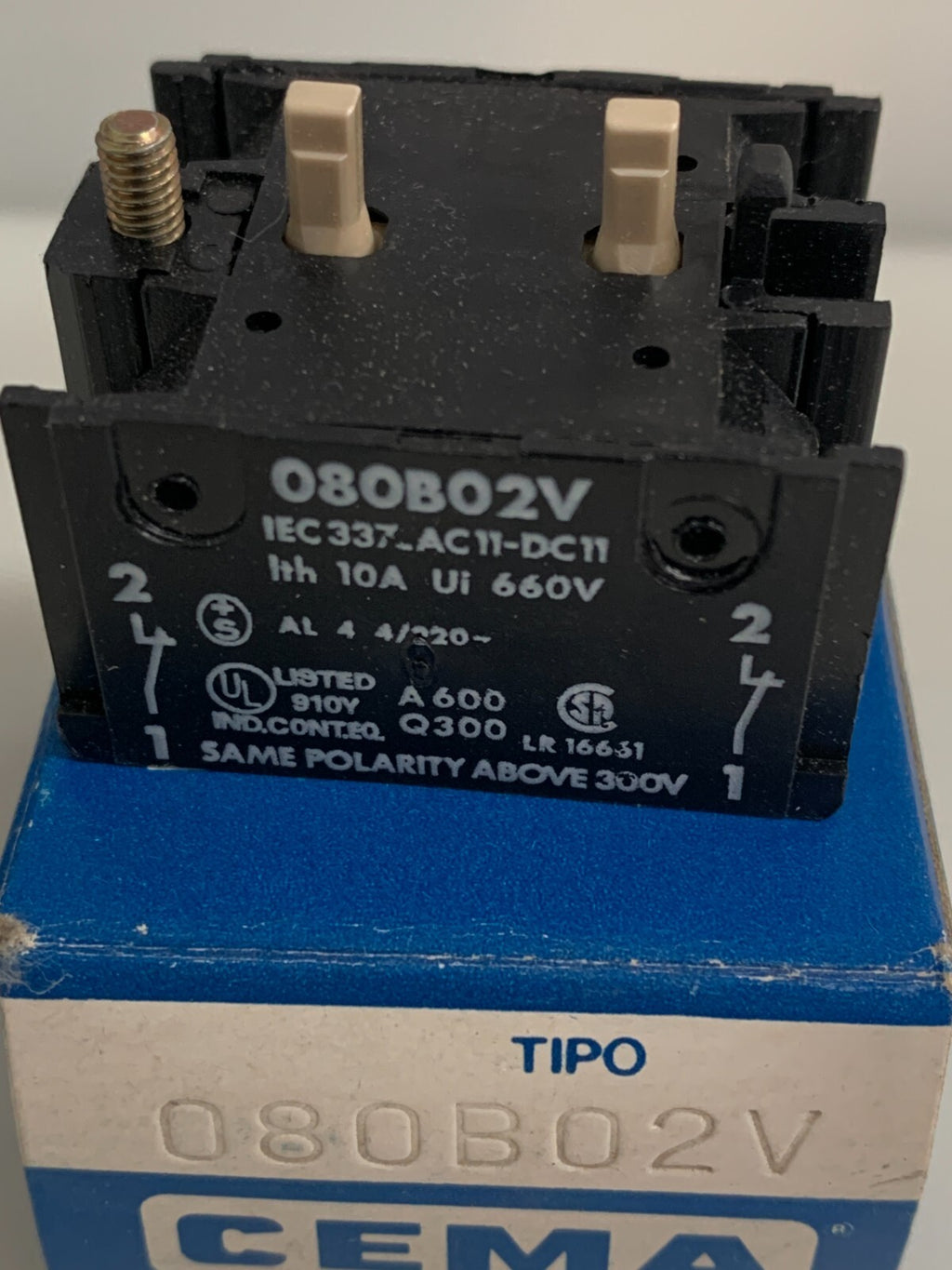 LOT OF 6 GE CEMA 080 B02V CONTACT BLOCK2
