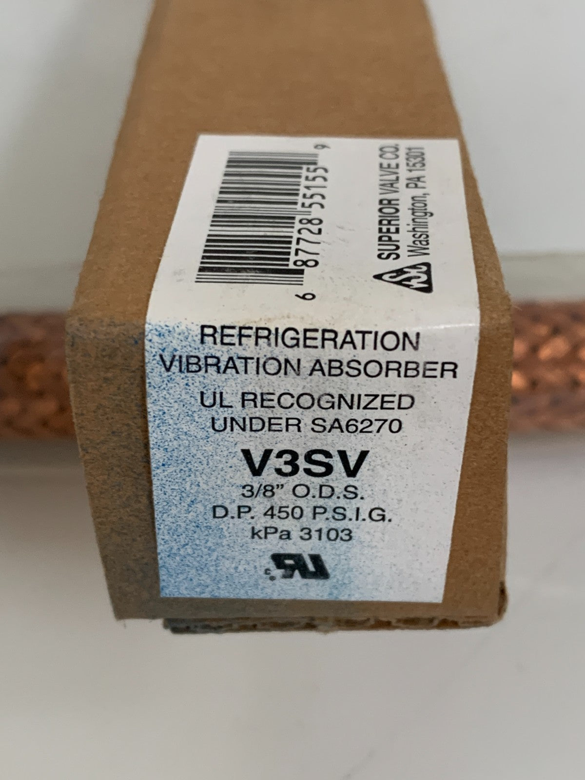 LOT OF 5 SUPERIOR VALVE V3SV VIBRATION ABSORBER 3/8"