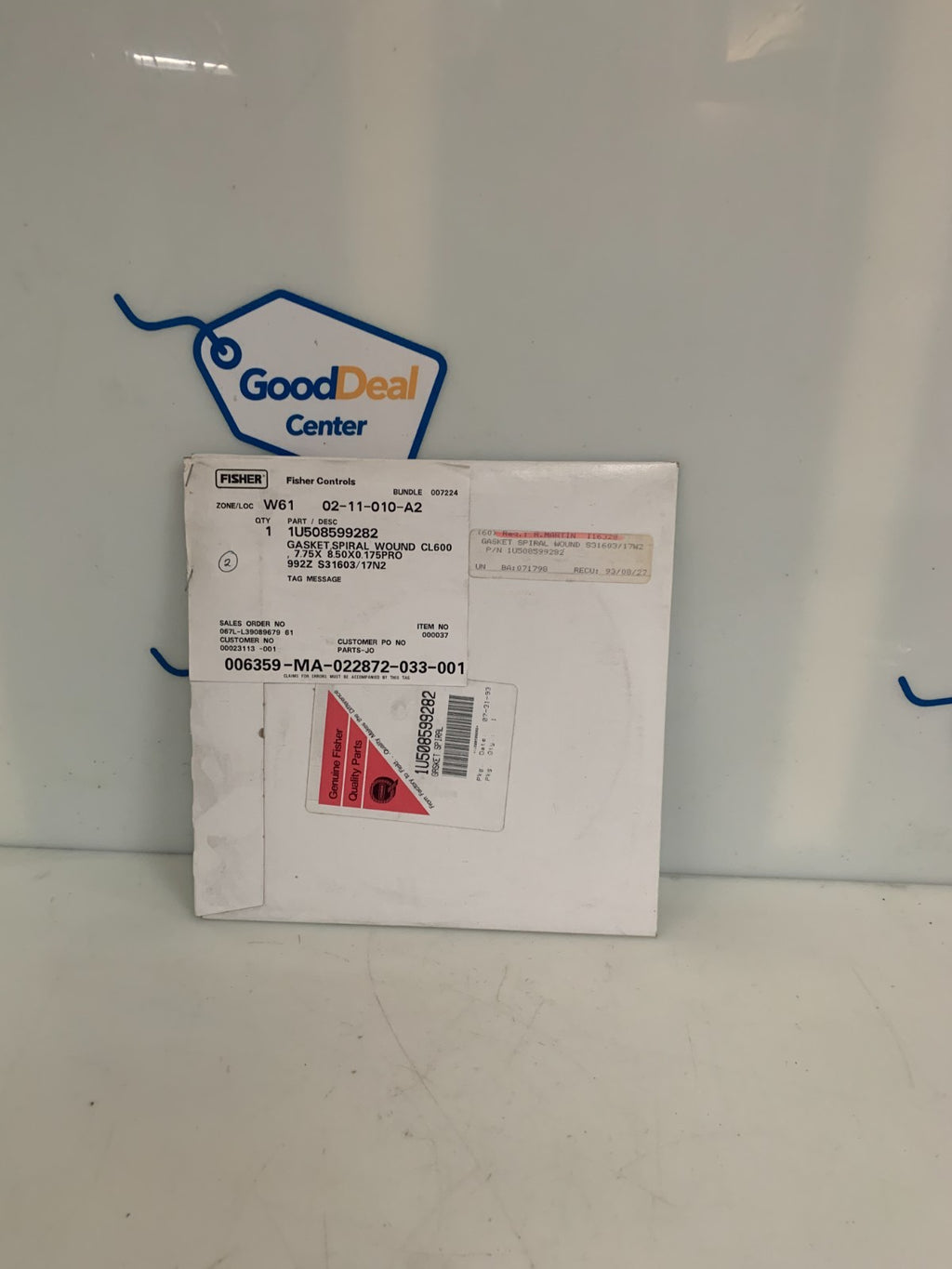FISHER CONTROLS GASKET SPIRAL WOUND CL600 #1U5085992820