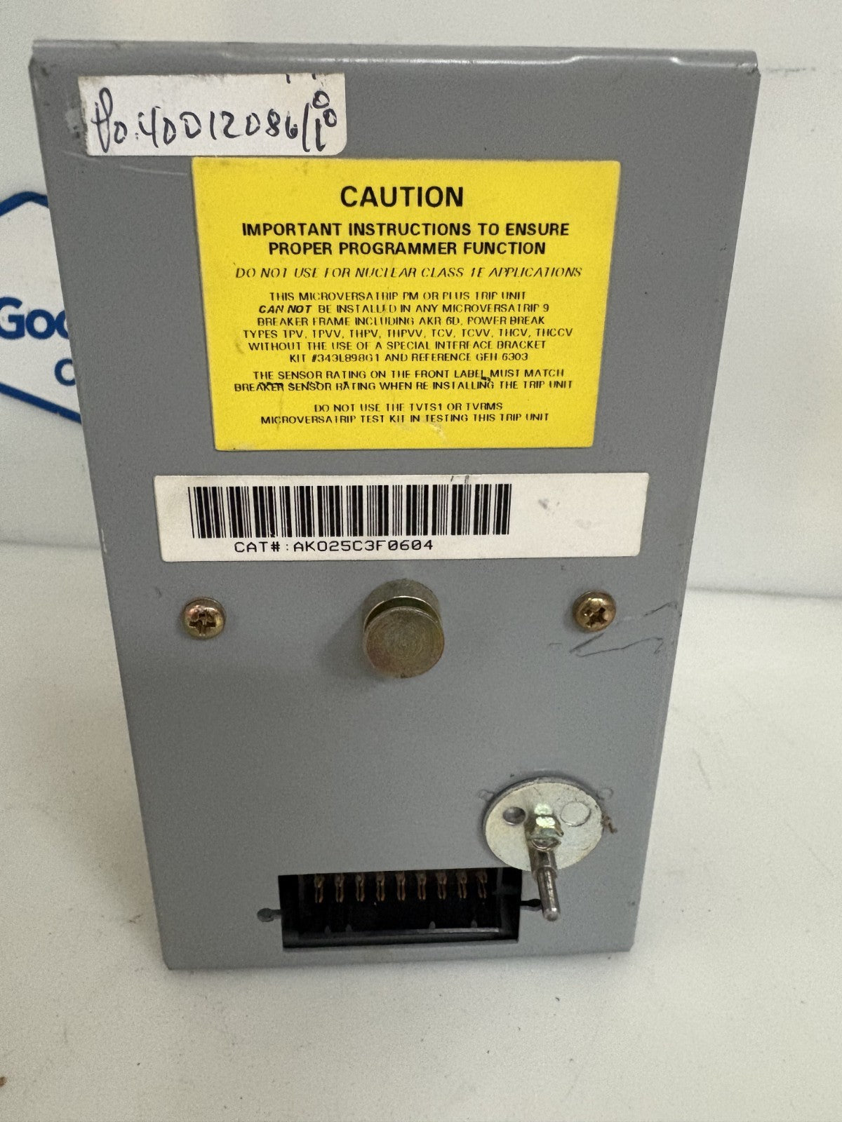GENERAL ELECTRIC MICROVERSA TRIP PLUS TRIP UNIT AK025C3F06043