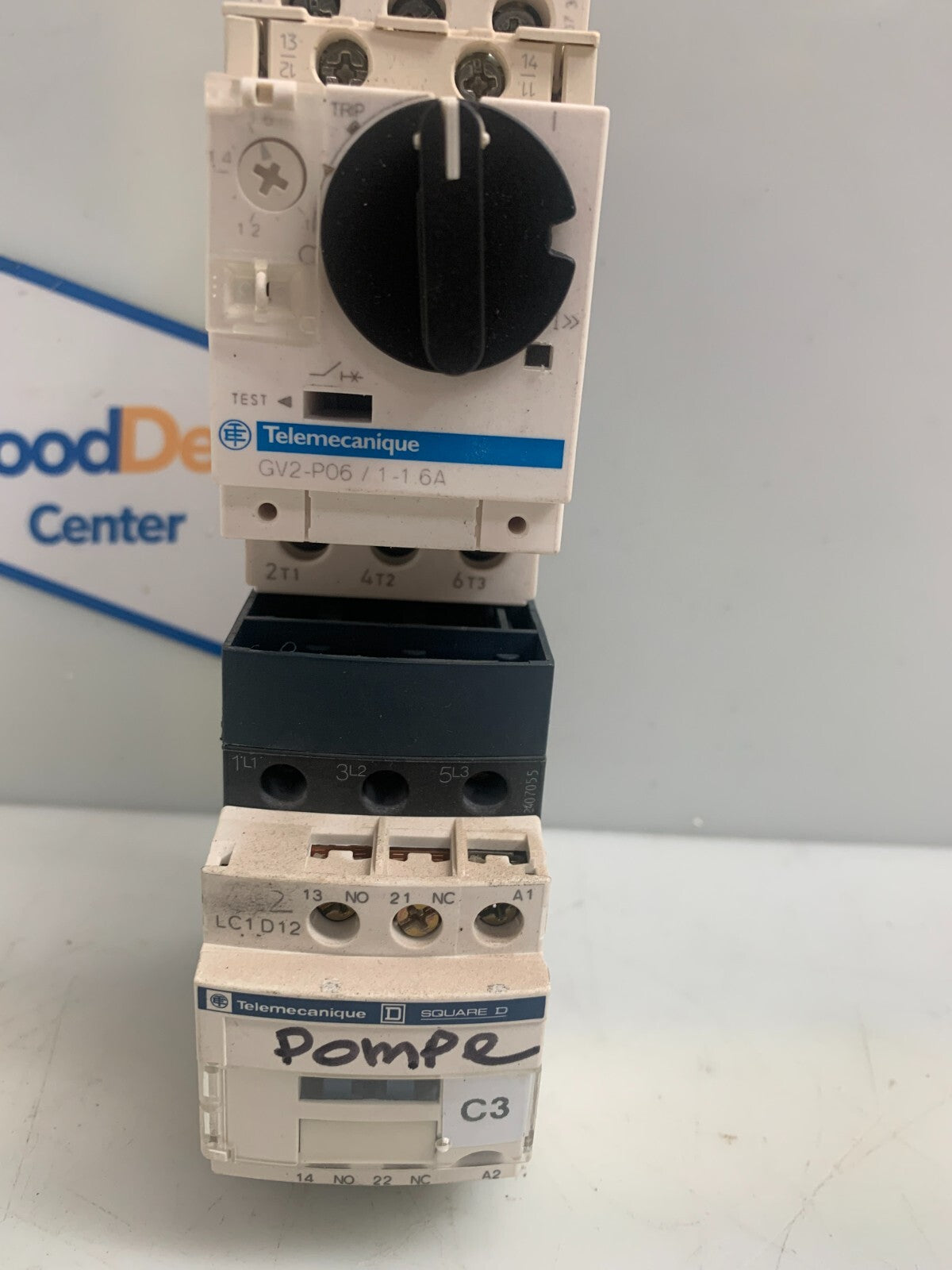 SCHNEIDER ELECTRIC / Telemecanique  SquareD GV2-P06/1-1.6A  w/LC1D12