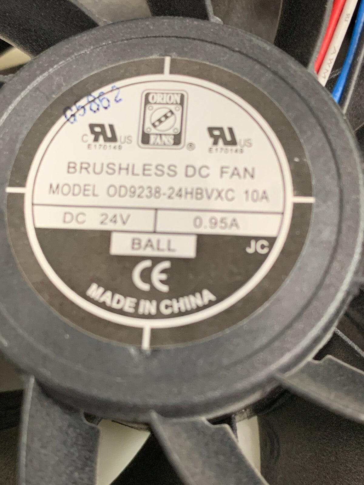 ORION   Brushless DC Fan   24V  0.95A    0D9238-24HBVXC   (Lot of 4)