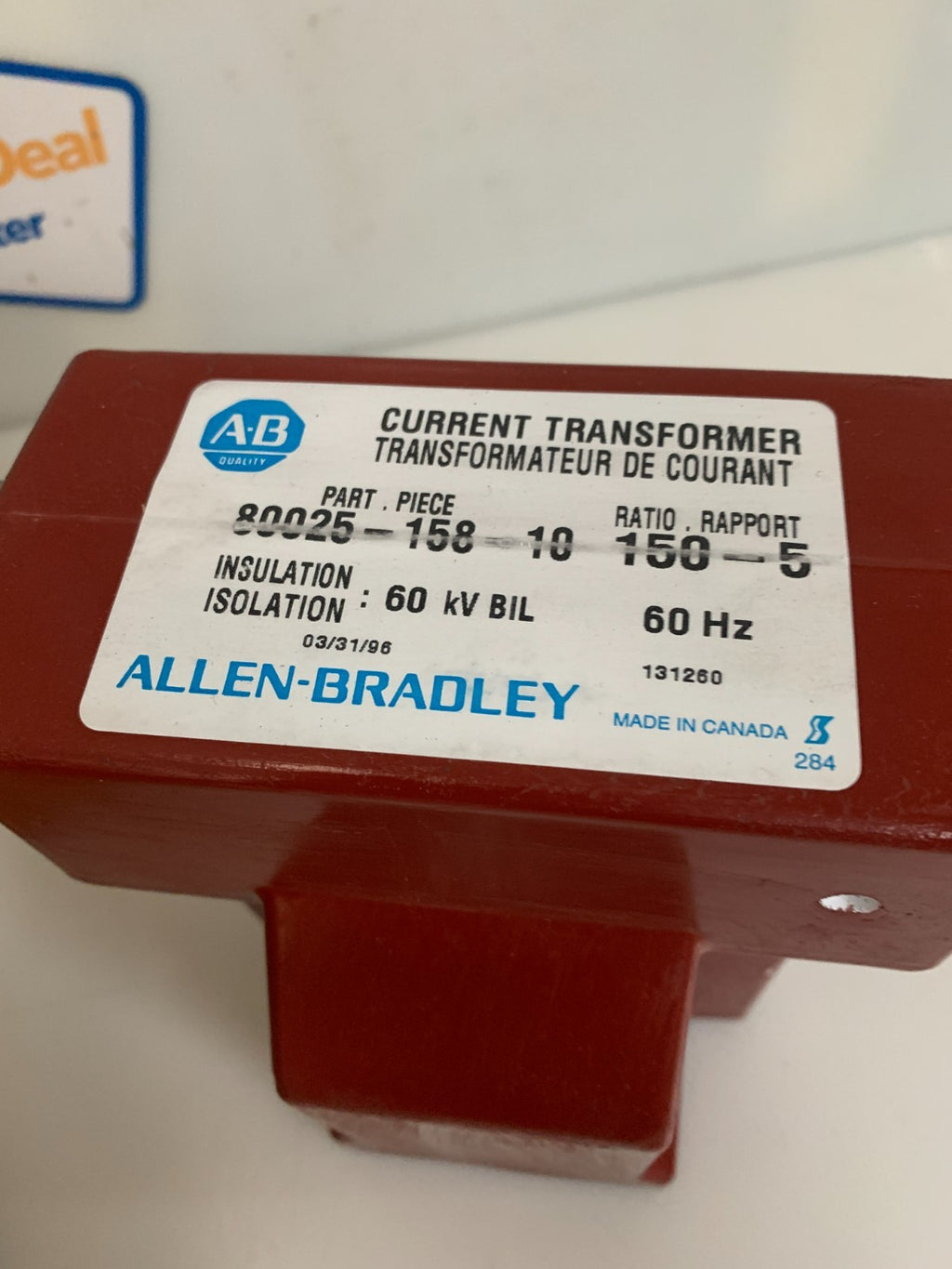 ALLEN BRADLEY CURRENT TRANSFORMER 80025-158-10-150-51