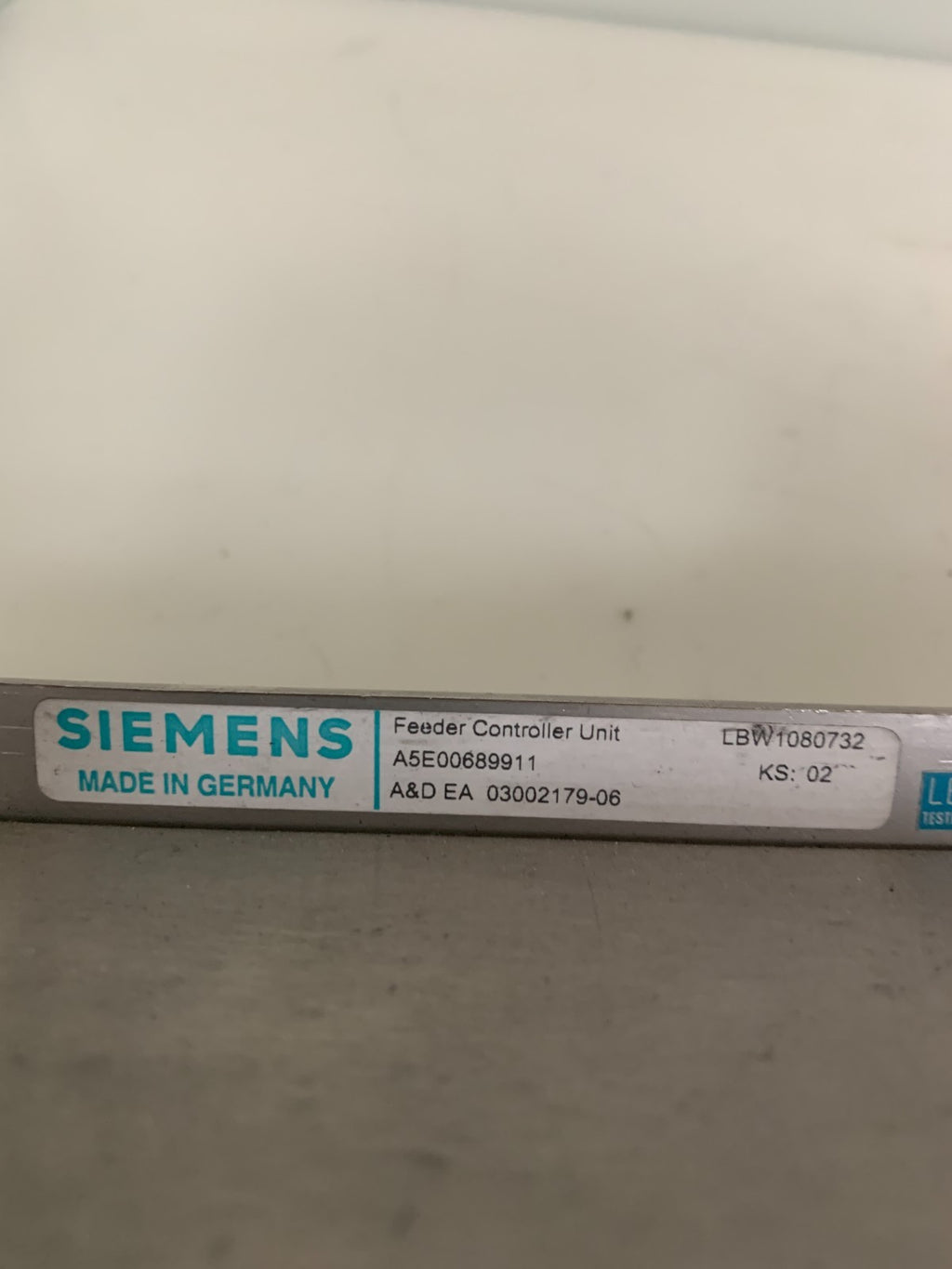 SIEMENS FEEDER CONTROLLER UNIT ASE 00689911 EA 03002179-062