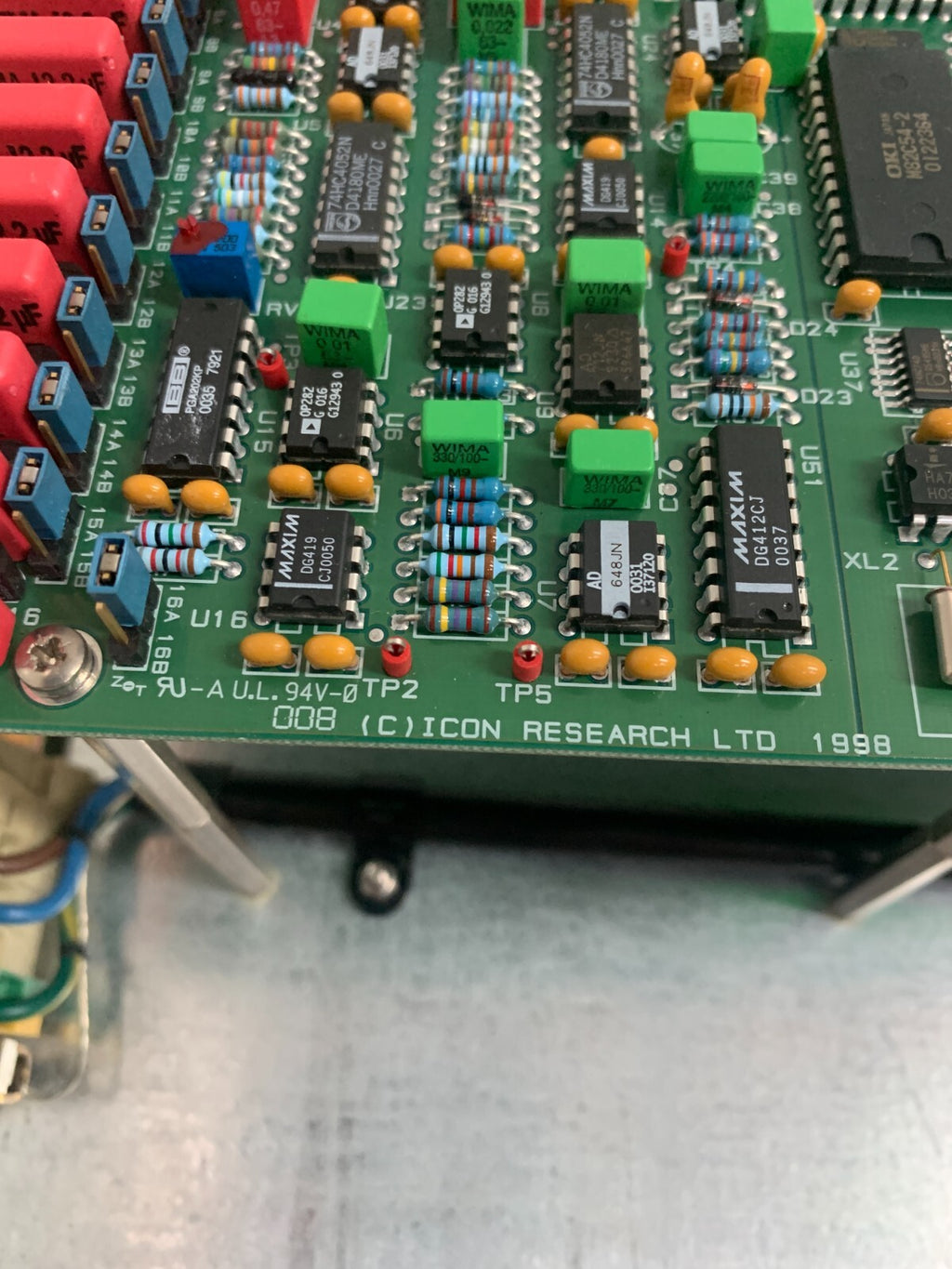 I CON RESEARCH I CON 980Z ISSUE G CONTROL BOARD W/BASE AND POWER SUPPLY2