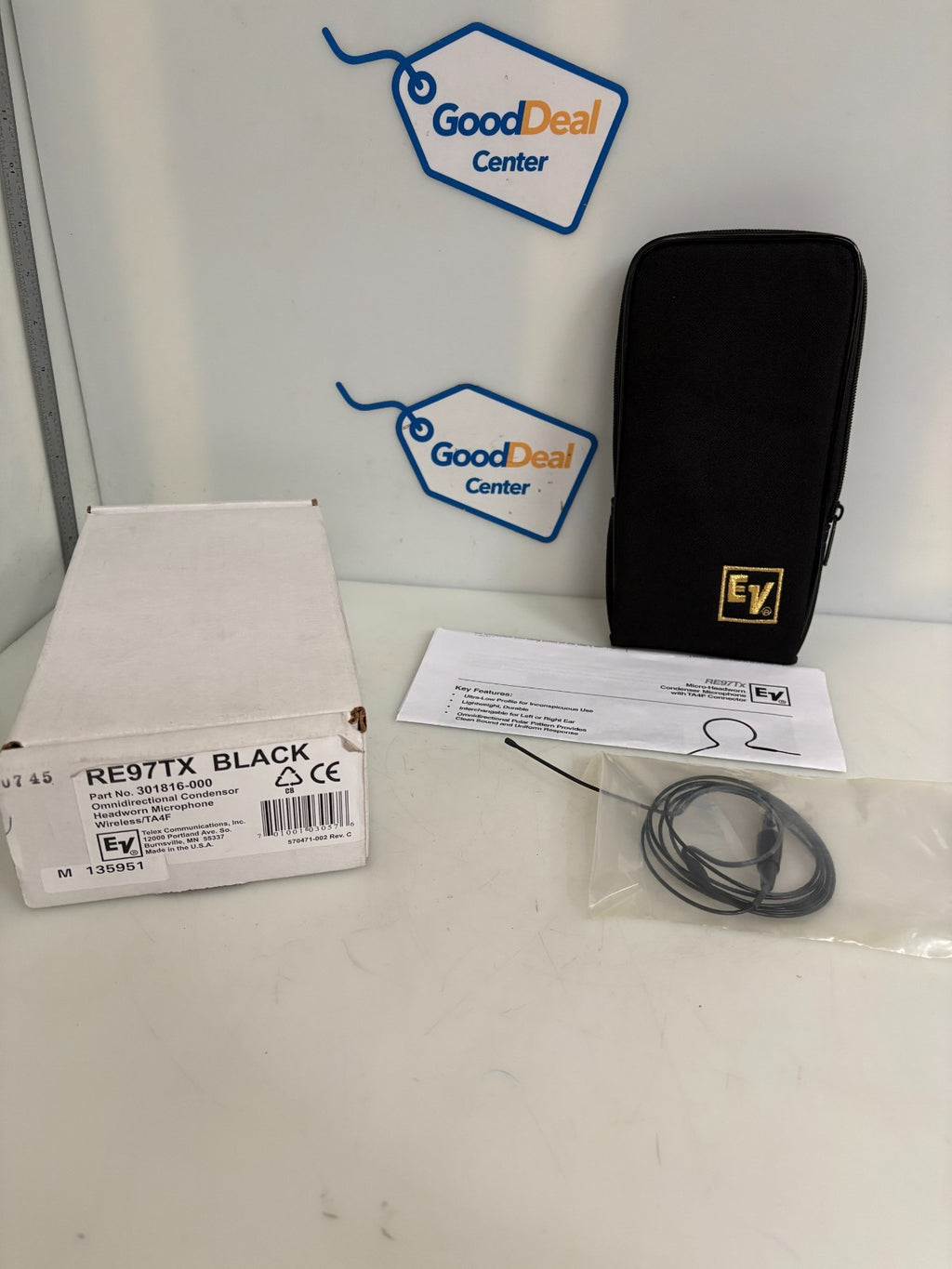 EV MICRO-HEADWORN CONDENSER MICROPHONE RE97TX W/TA4F0