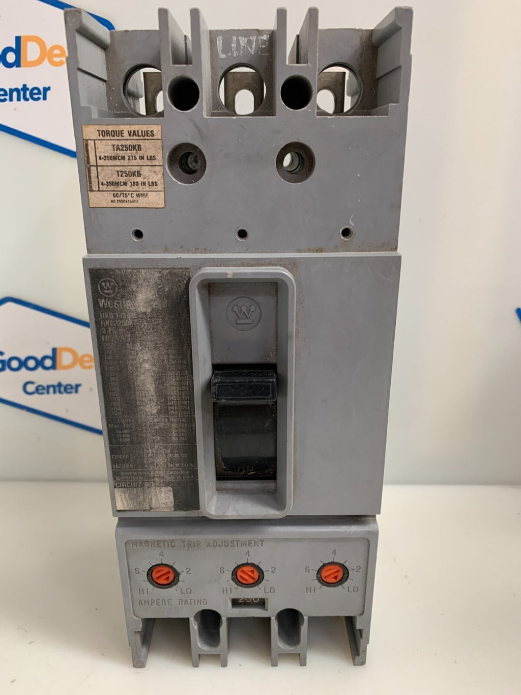 CUTTLER HAMMER WESTINGHOUSE ADJUSTABLE MAGNETIC RANGE HKB2250F CIRCUIT BREAKER