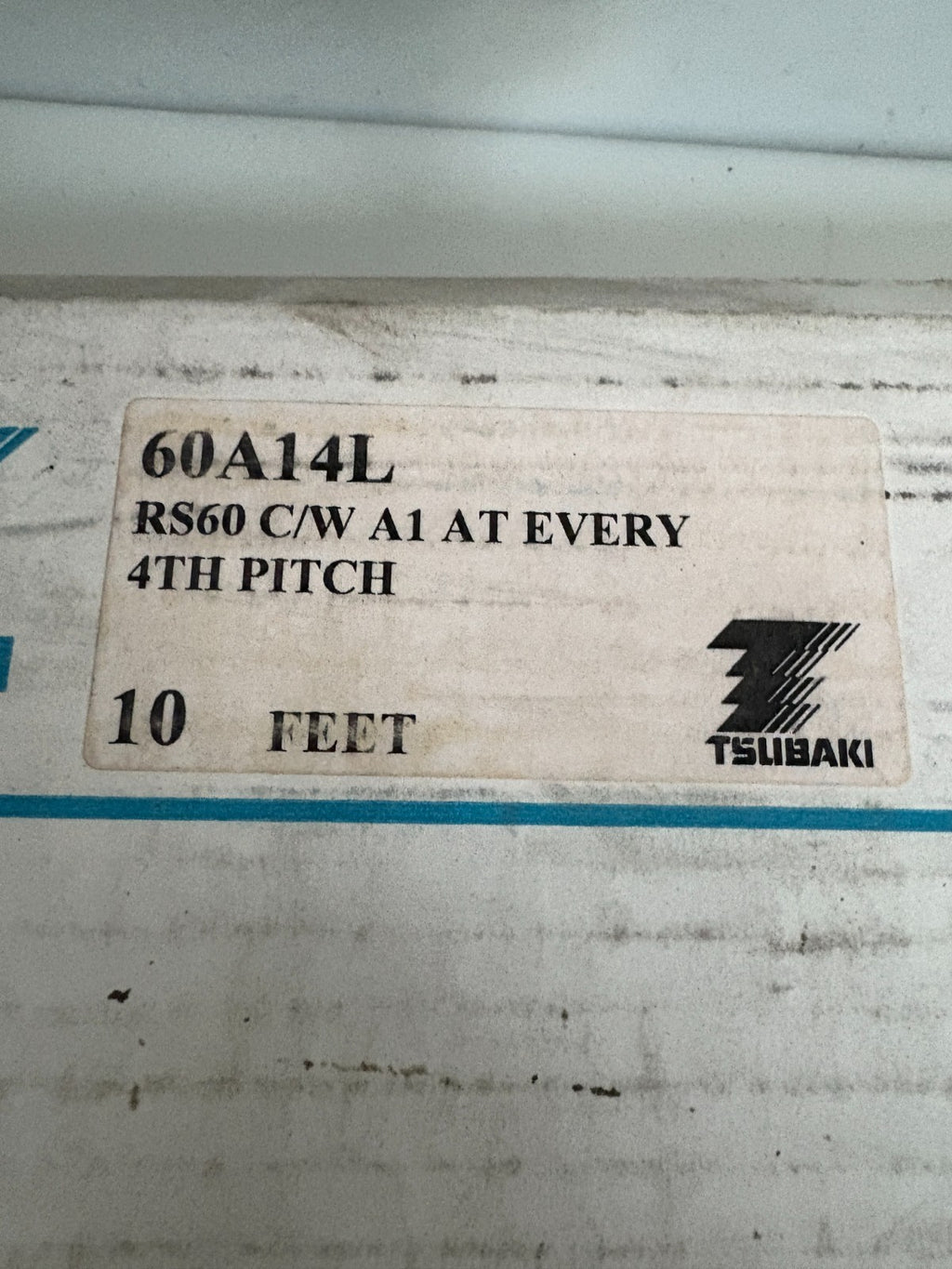TSUBAKI ROLLER CHAIN 60 A14L 10 FEET RS60 C/W A1 AT EVERY 4TH PITCH2