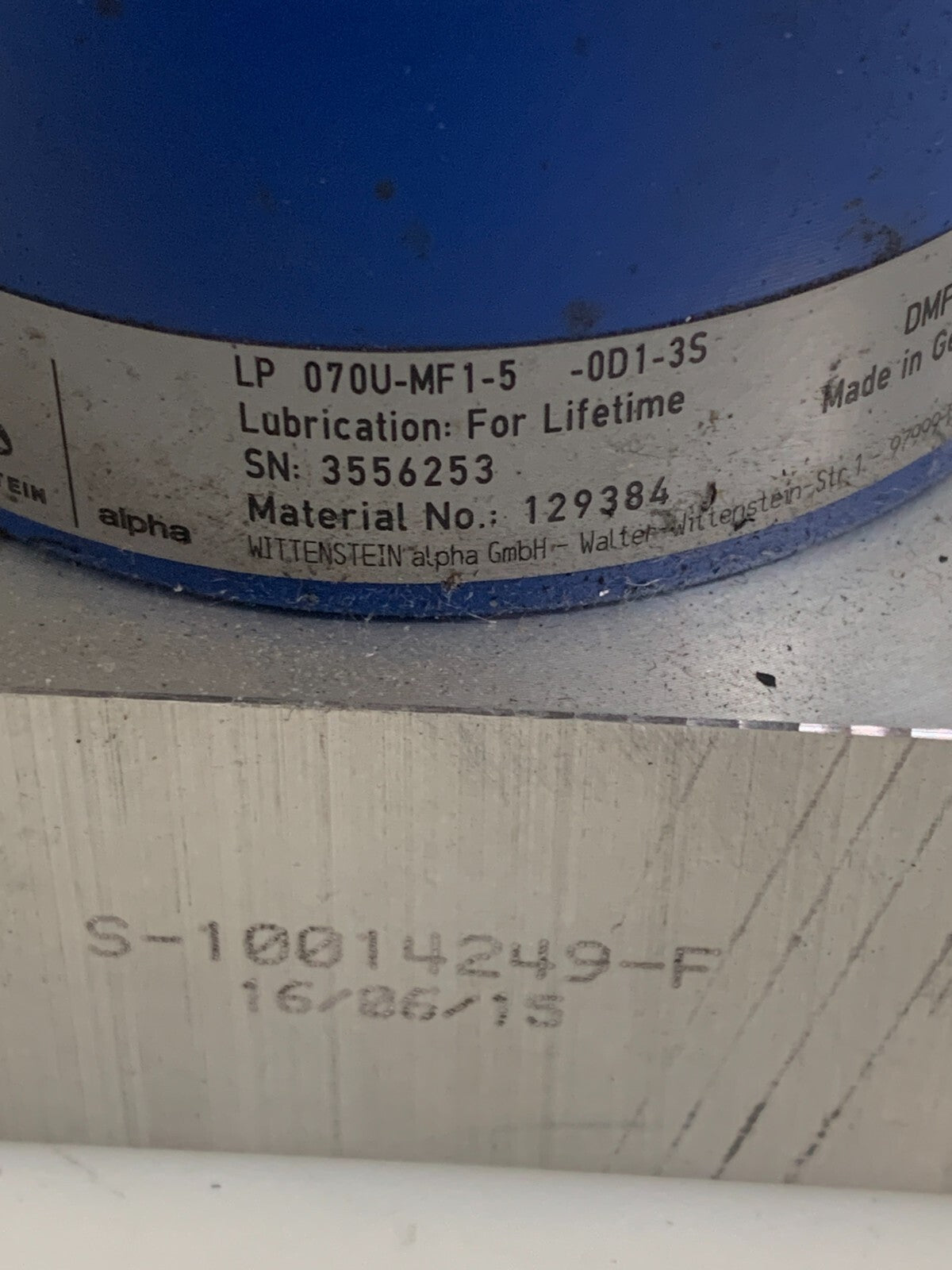 WITTENSTEIN / ALPHA GEAR DRIVES  LP07OU-MF1-5-OD1-35  Gear Reducer 1293841