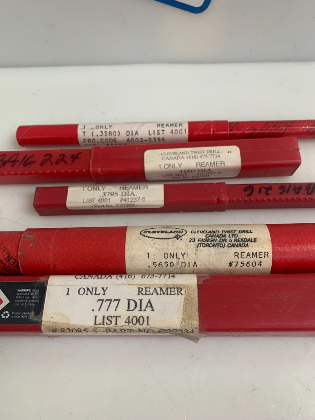 Lot of 10 mixed Cleveland Reamers (see description)