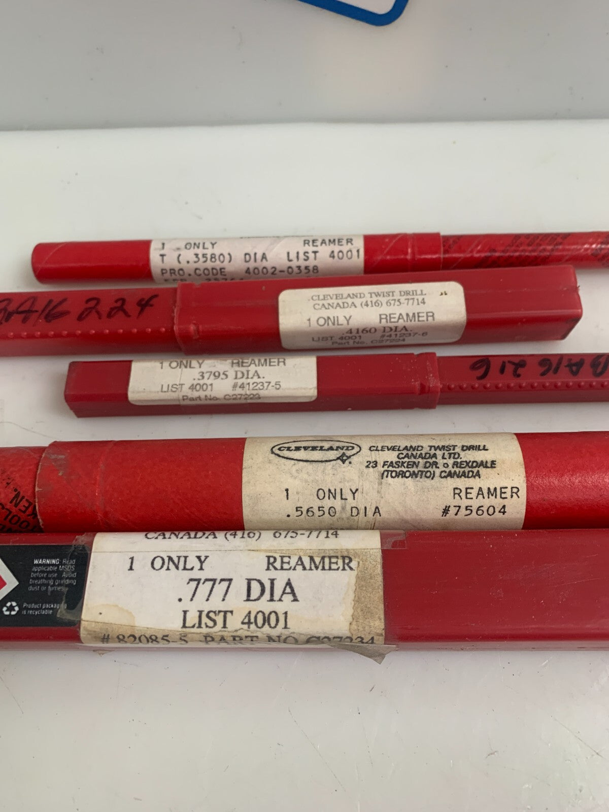 Lot of 10 mixed Cleveland Reamers (see description)