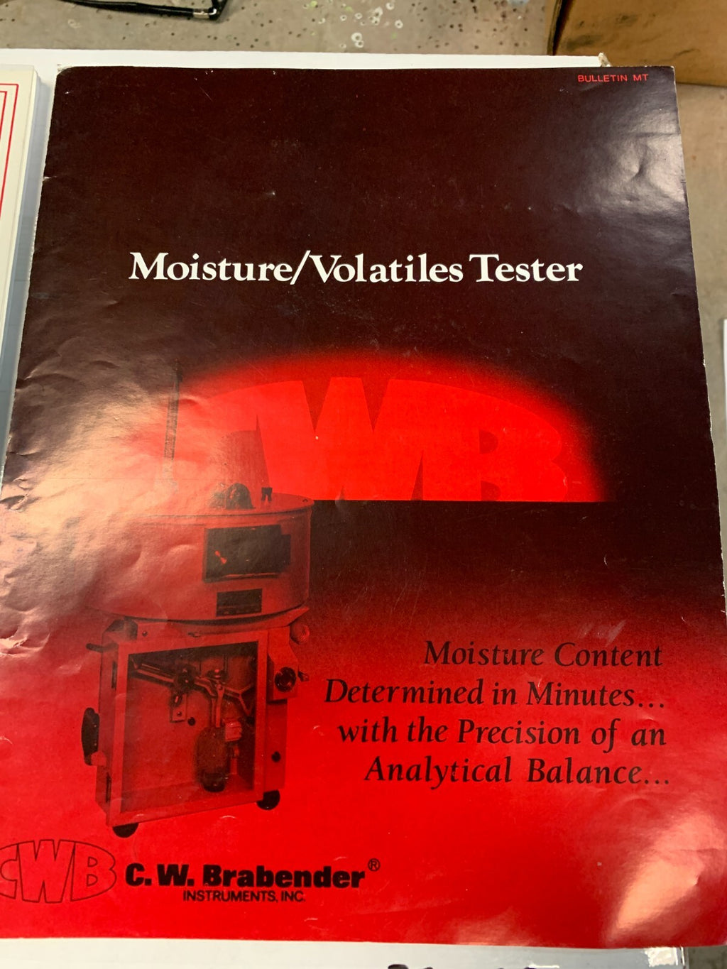 C.W BRABENDER MOISTURE/VOLATILES TESTER SAR-E/1