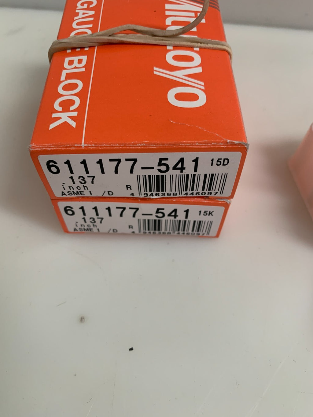 LOT OF 3 MITUTOYO GAGE BLOCK 0.137 #611177-541