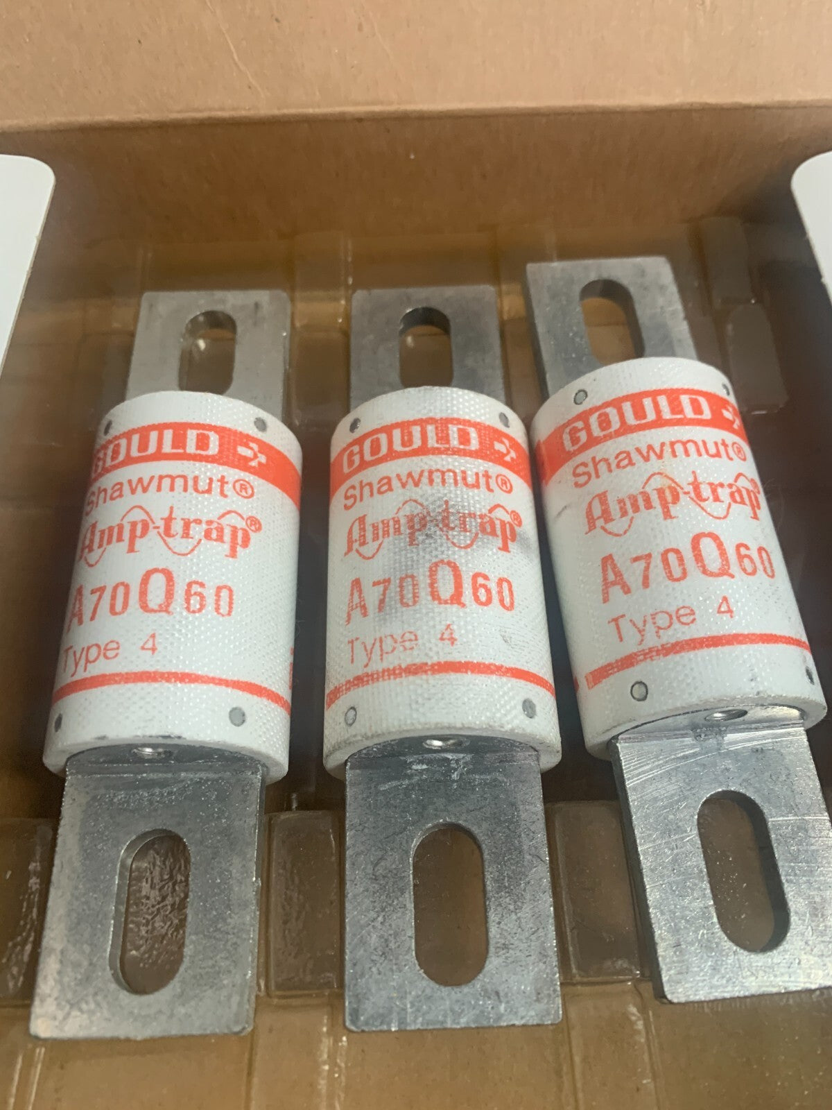 Lot of 3 GOULD SHAWMUT AMP TRAP A70Q60 TYPE 4