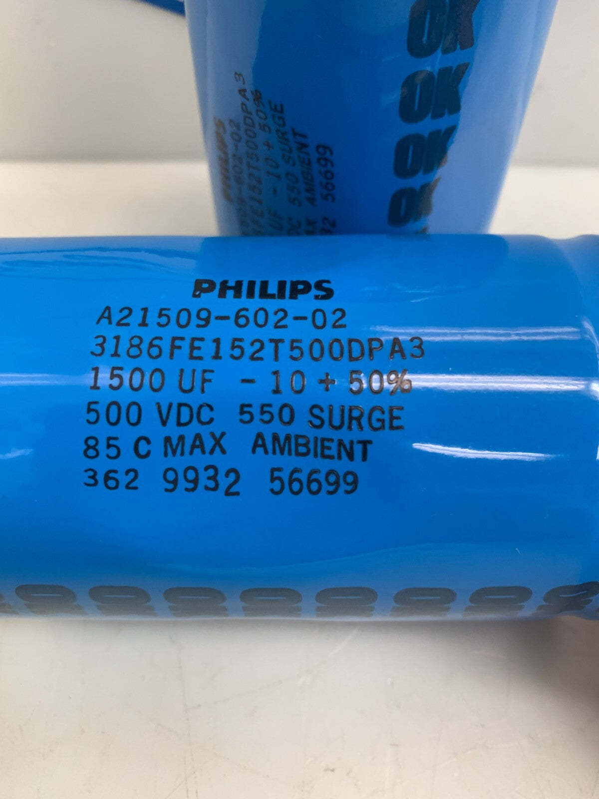 PHILIPS  Capacitor  A21509-602-02  (Lot of 2)1