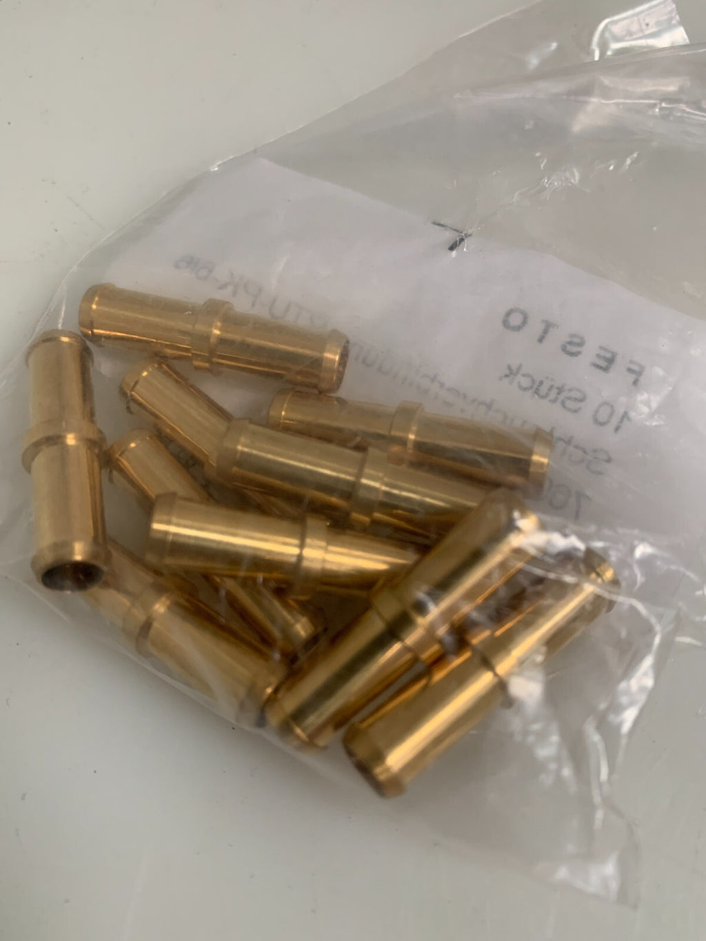 Lot of 17 Festo Pneumatic Brass Union RTU-PK-6/6 #76052