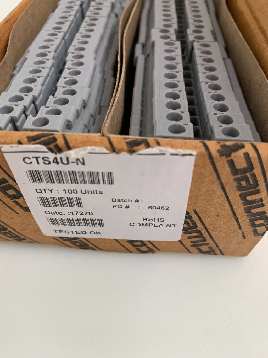 LOT OF 75 ALTECH CORP TERMINAL BLOCK CTS4U-N