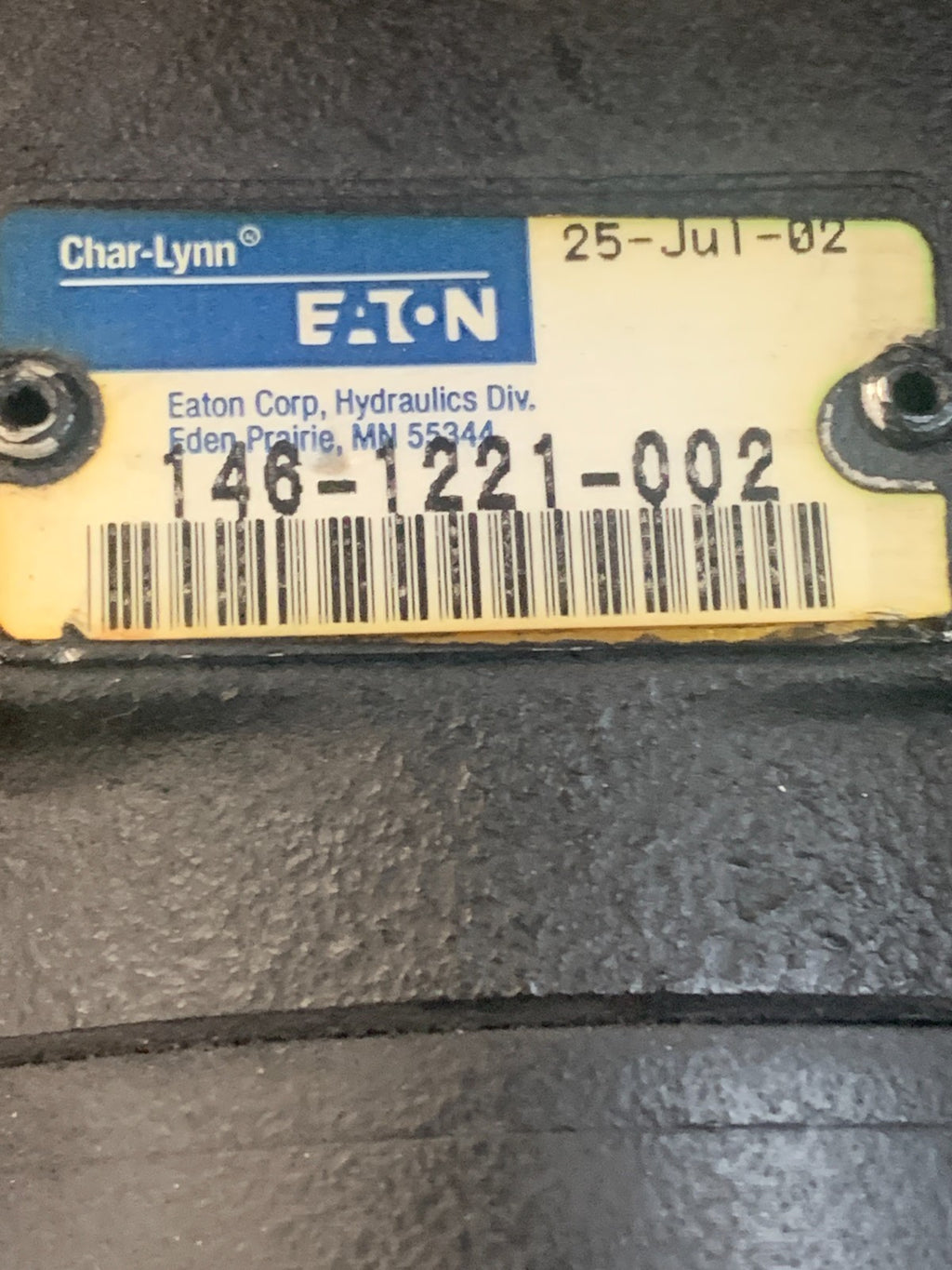 CHAR-LYNN EATON HYDRAULIC MOTOR 146-1221-0022