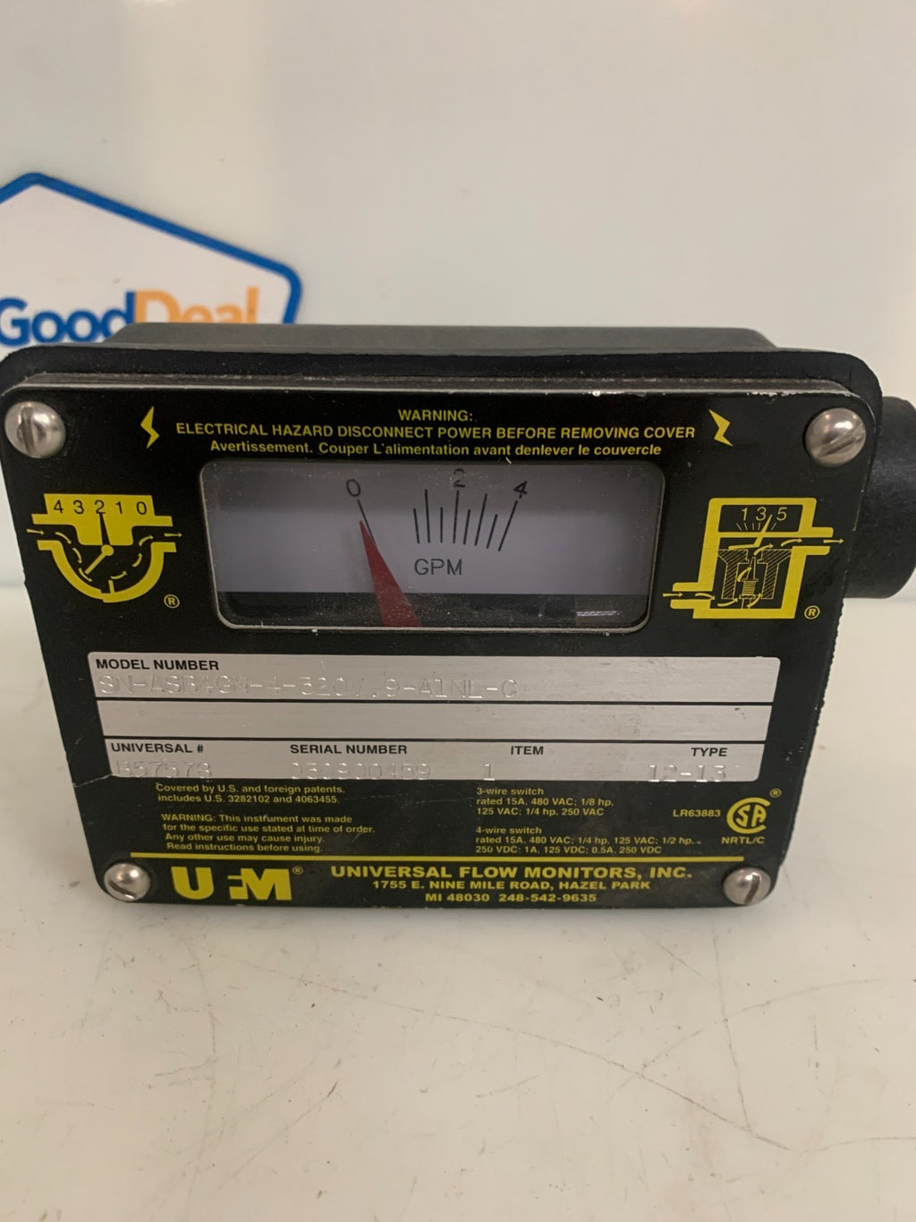 UNIVERSAL FLOW MONITORS SN-ASB4G4-4-320V.9-A1NL-C1