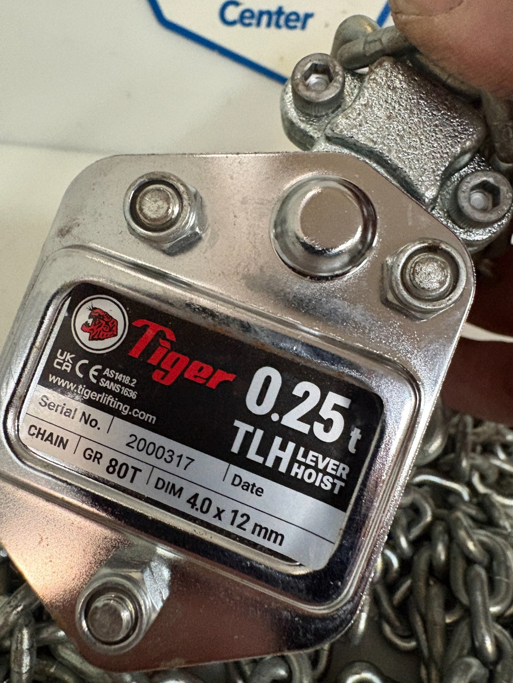 TIGER COME A LONG 0.25T 500LBS TLH LEVER HOIST 1
