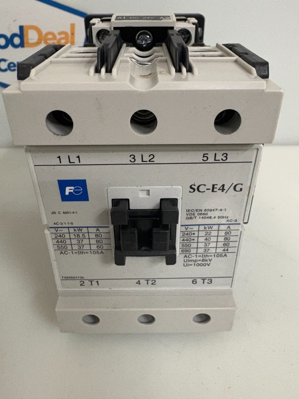 FUJI ELECTRIC SC-E4/G CONTACTOR W/SZ-AS1 AUXILLIARY CONTACT BLOCK