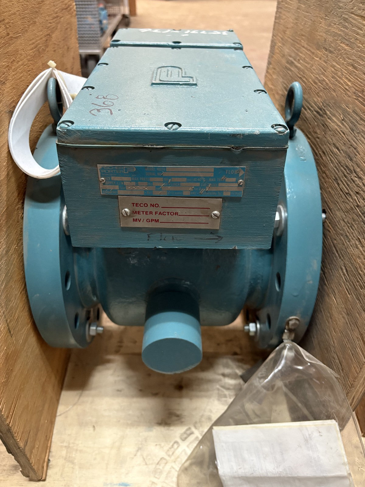 FISHER & PORTER TEFLON MAGNETIC FLOWMETER FLOW TUBE 10D14