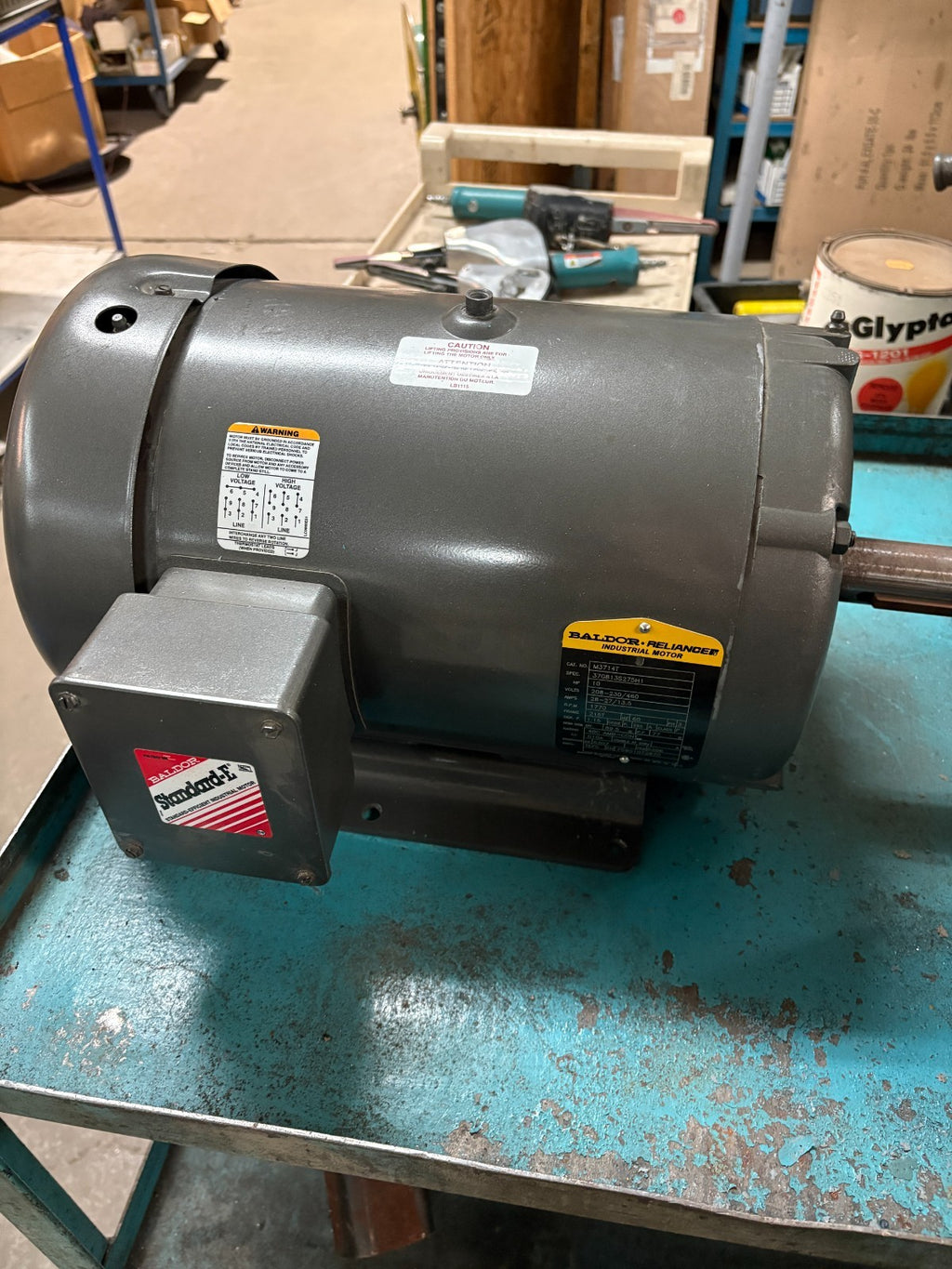 BALDOR RELIANCE IND. MOTOR 10HP M3714T SPEC 37GB13S275H10
