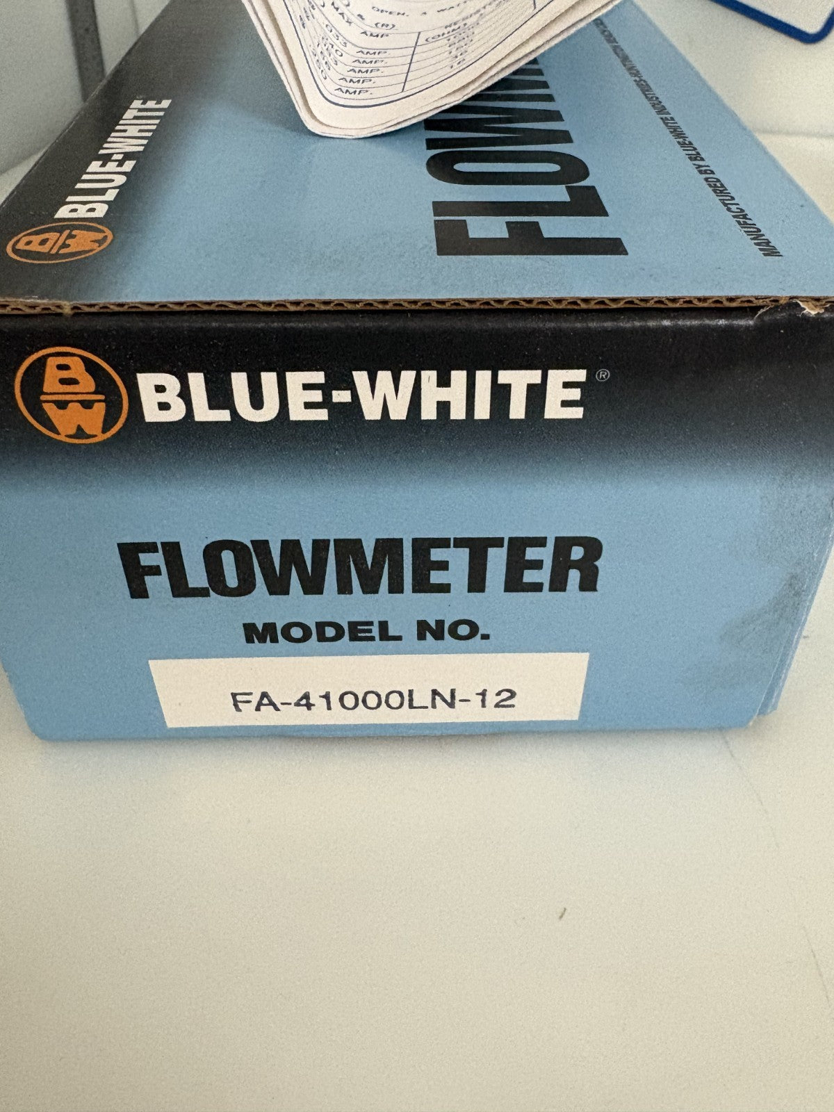 BLUE-WHITE FLOWMETER FA-41000LN-123