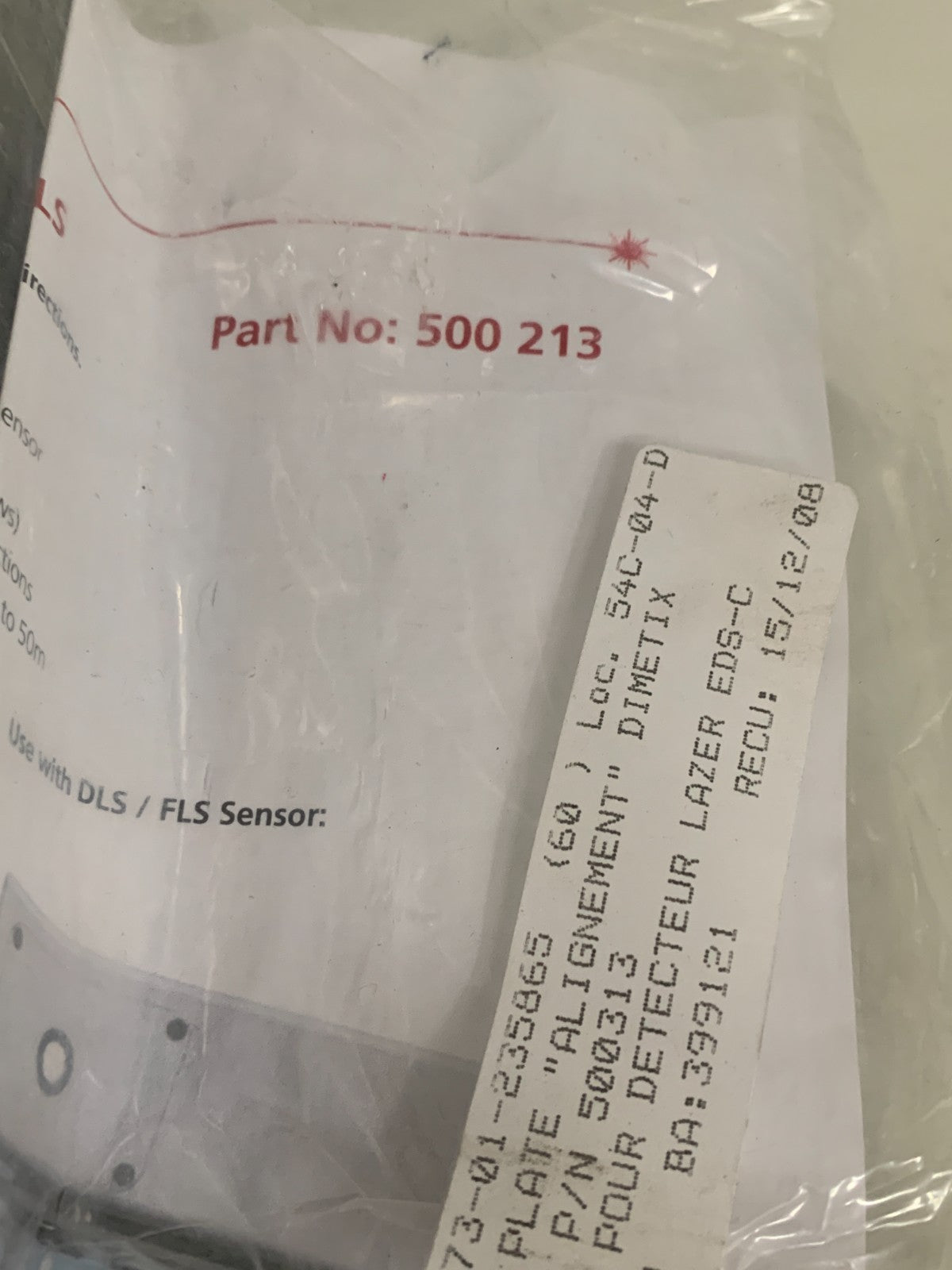 DIMETEX ALIGNMENT PLATE FOR EDS-C1