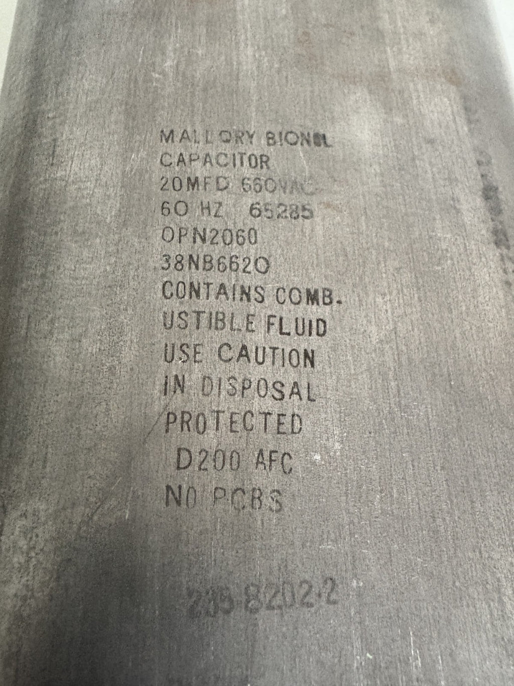 MALLORY PRECISION CAPACITOR 20 MFD 6502